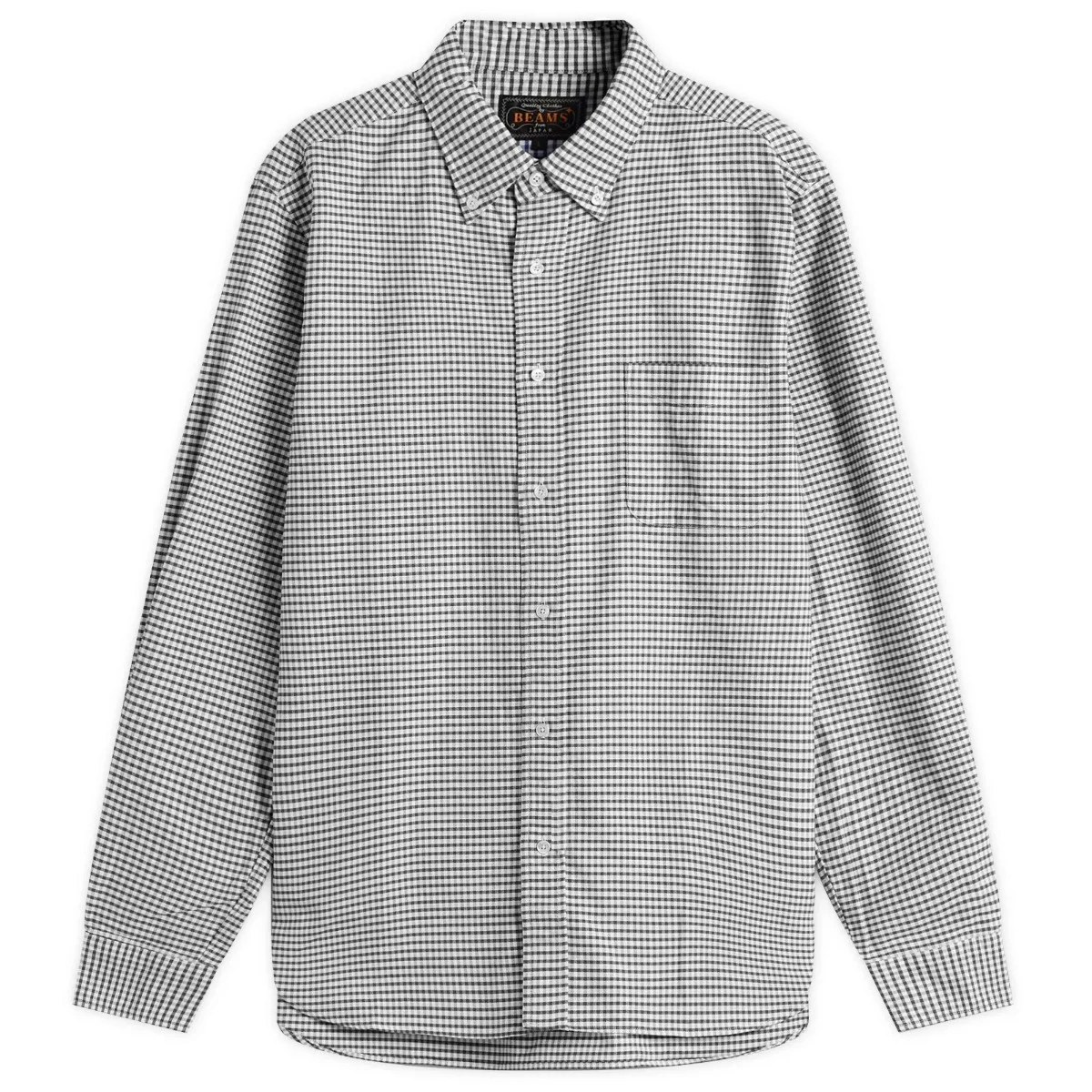 Beams Plus Button Down Gingham Oxford Shirt
