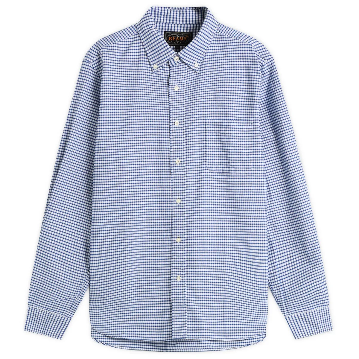 Beams Plus Button Down Gingham Oxford Shirt