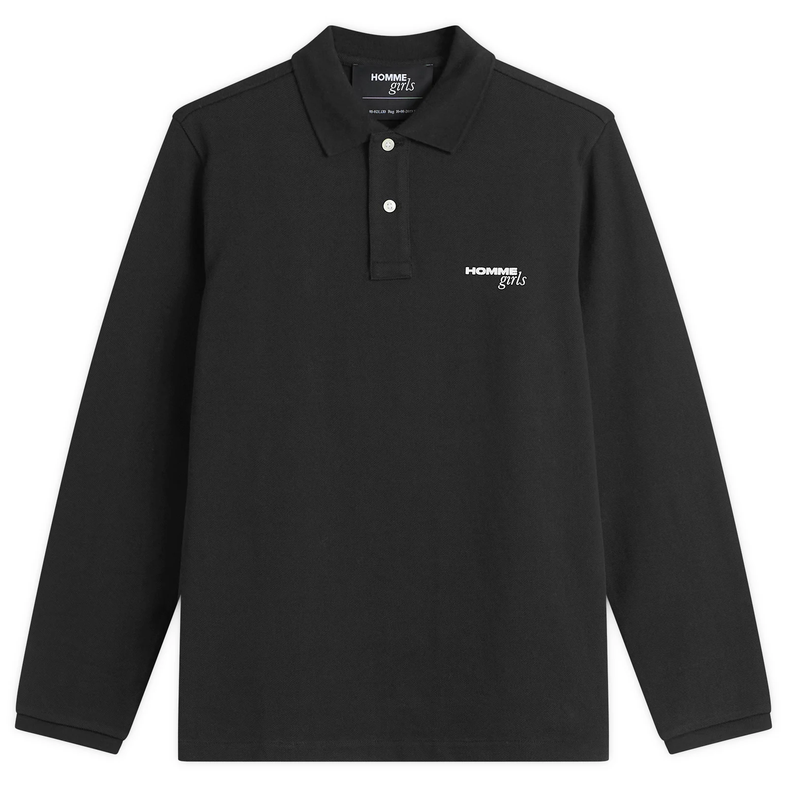 HOMMEGIRLS Cropped Ss Stripe Pique Polo