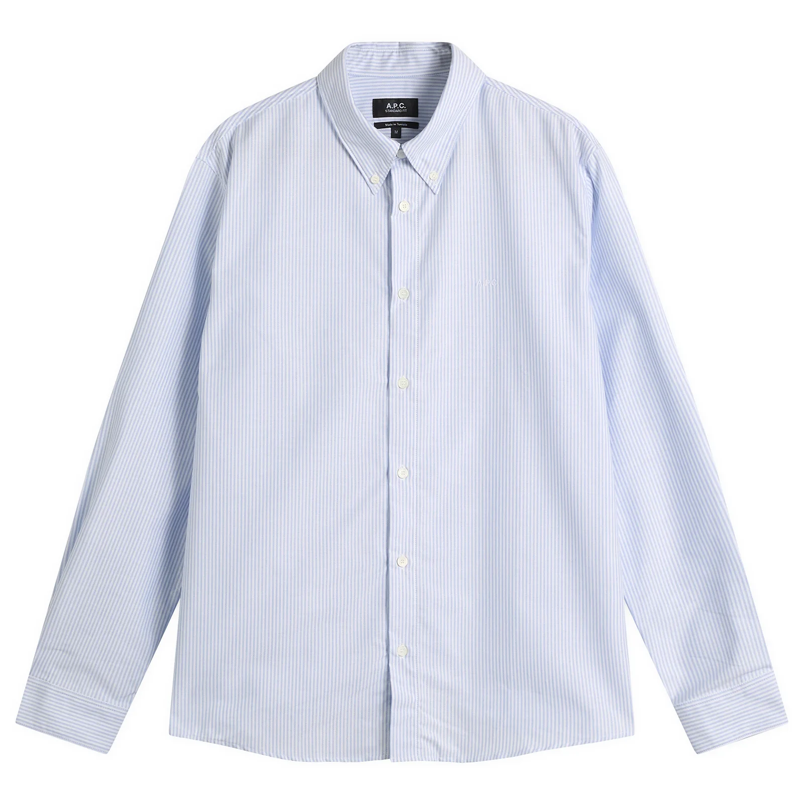 A.P.C. Greg Logo Button Down Stripe Shirt
