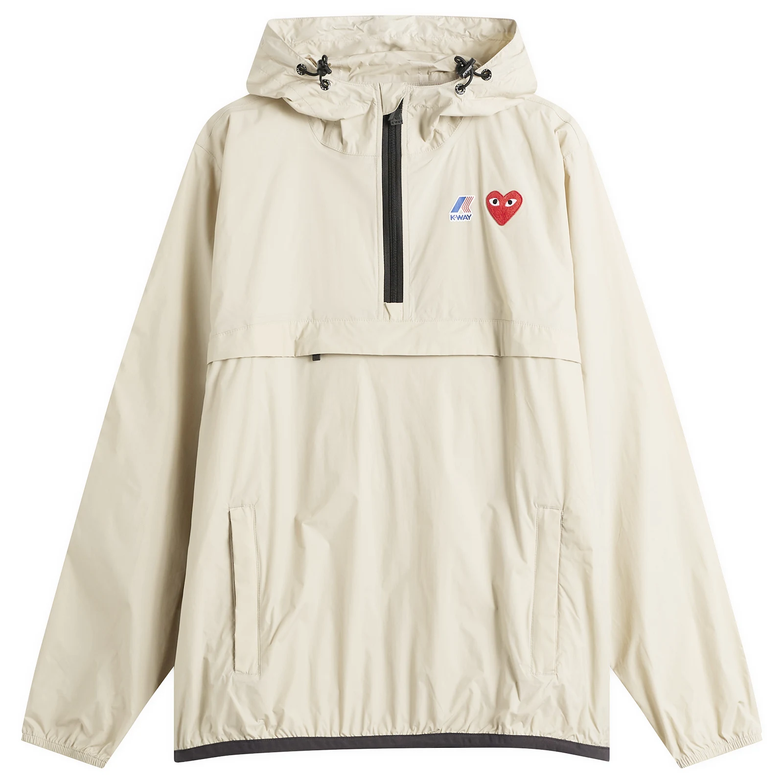 Comme des Garçons Play x K-Way Half Zip Packable Jacket
