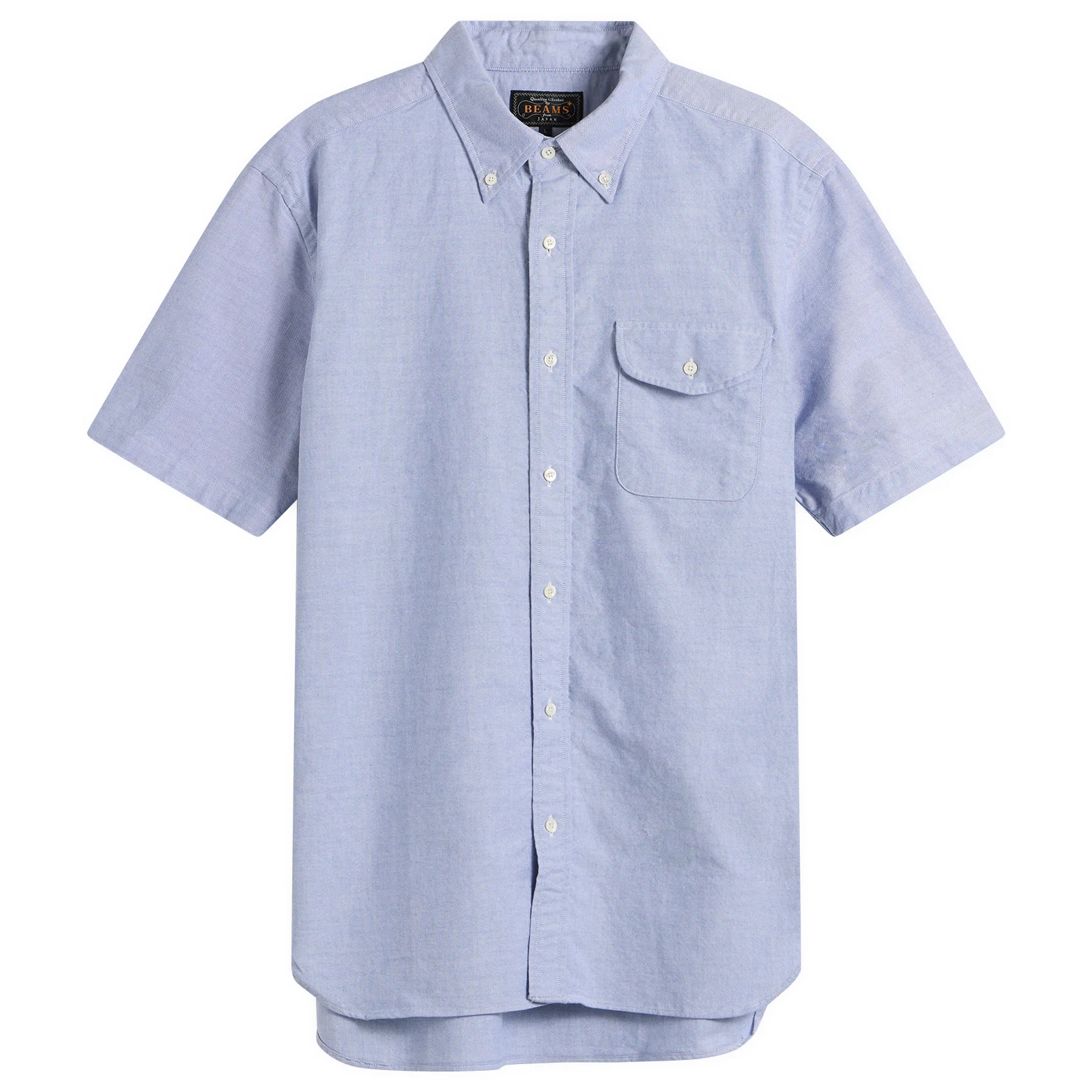 Beams Plus Button Down Short Sleeve Oxford Shirt