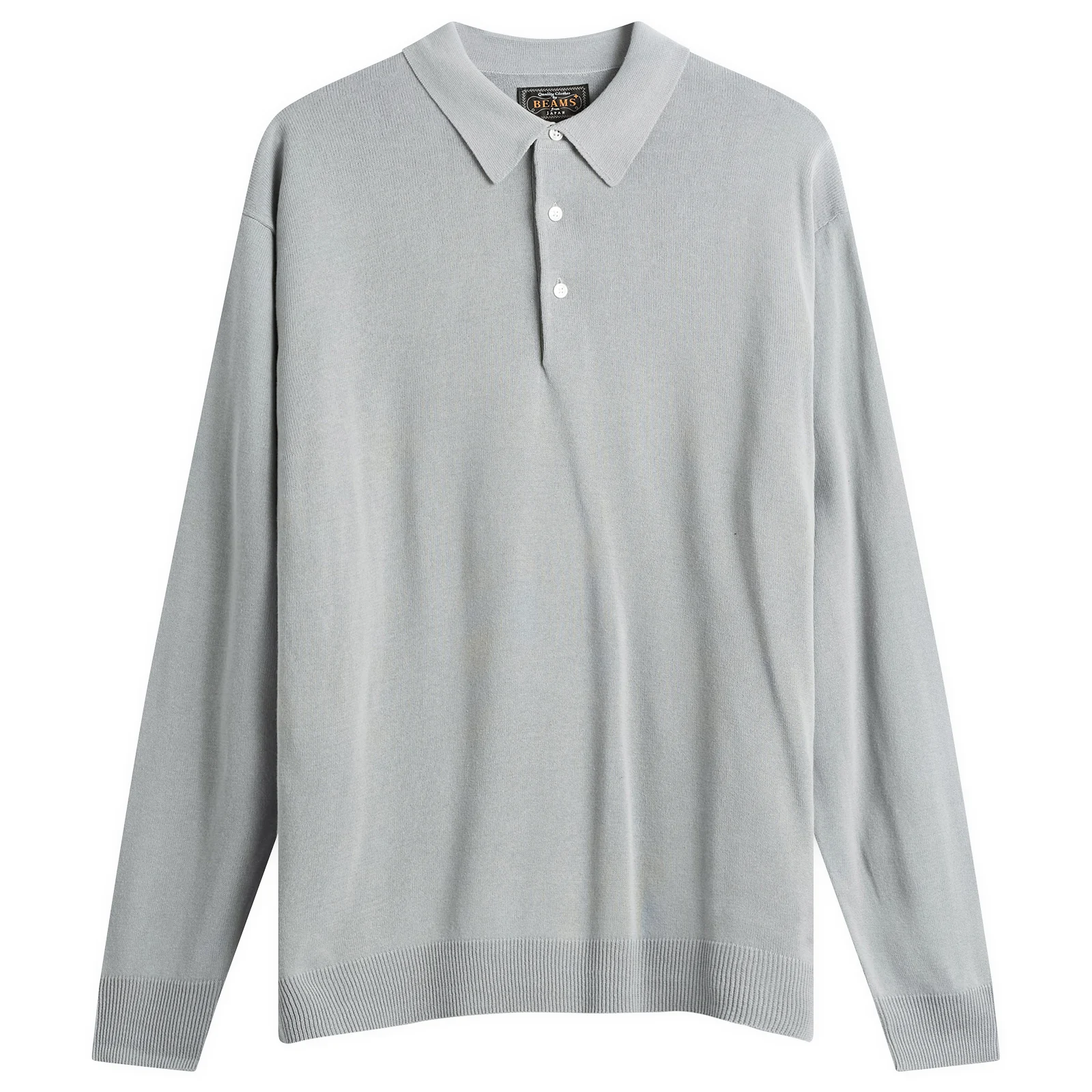 Beams Plus 12g Knit Long Sleeve Polo