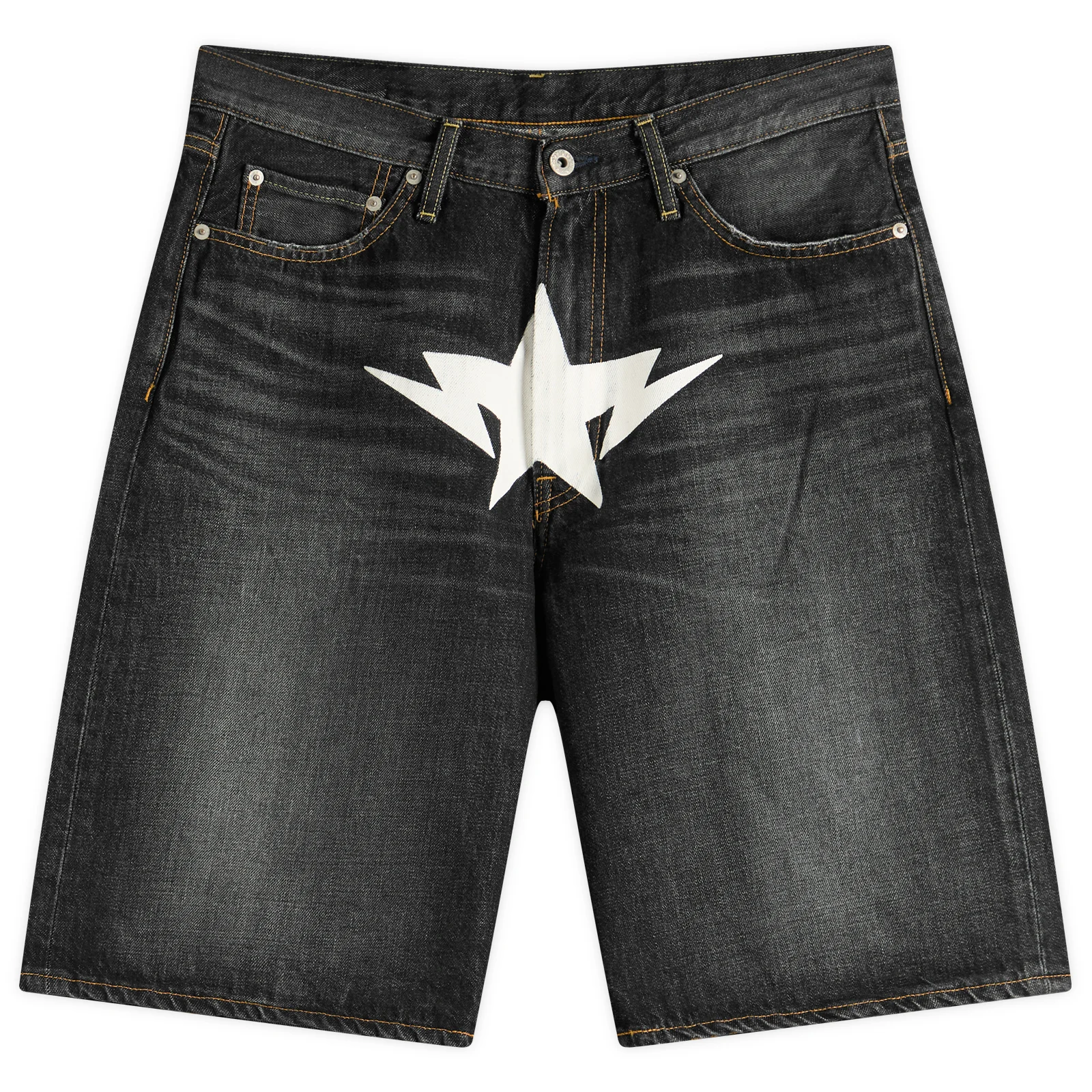 A Bathing Ape Twin Sta Relaxed Fit Denim Shorts