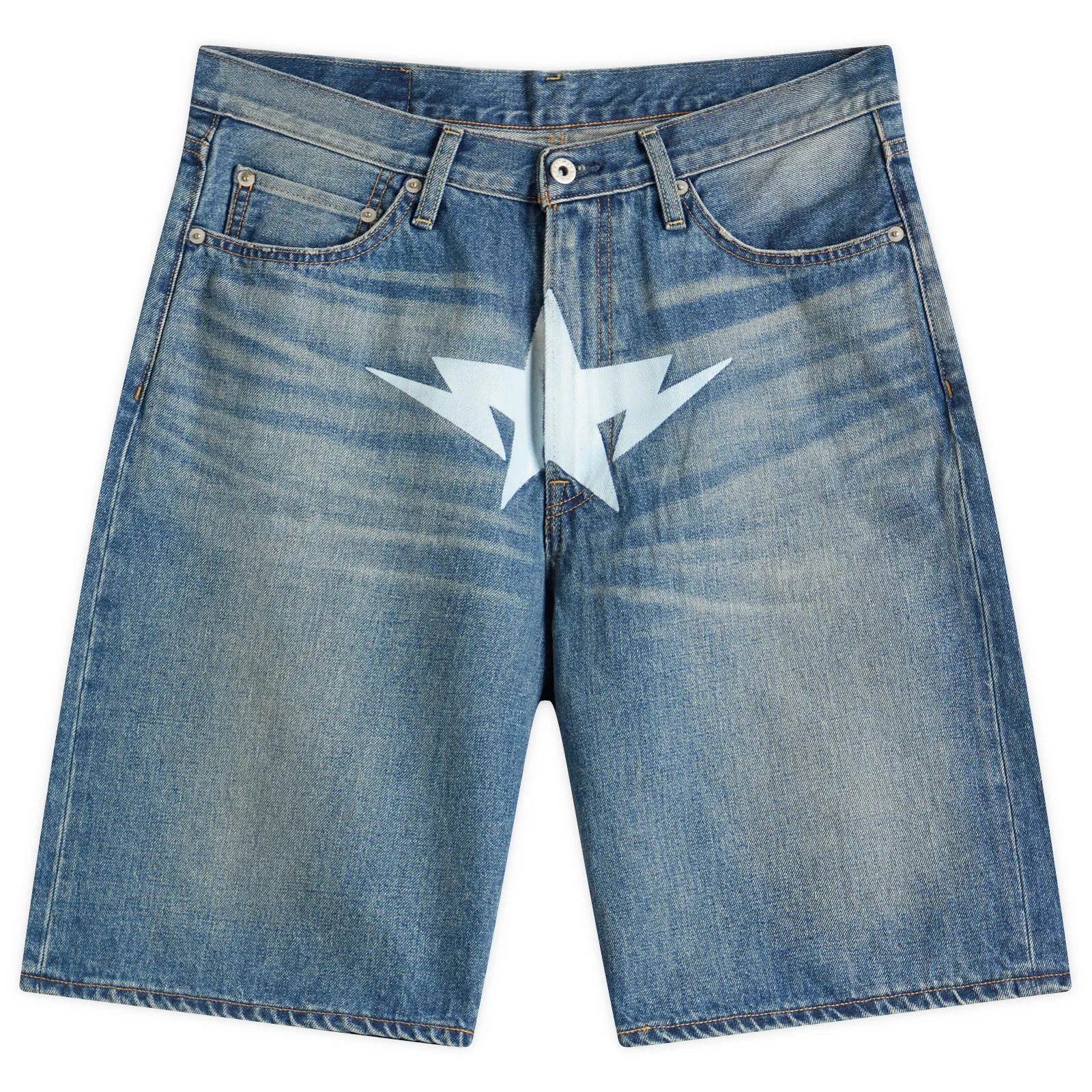 A Bathing Ape Twin Sta Relaxed Fit Denim Shorts
