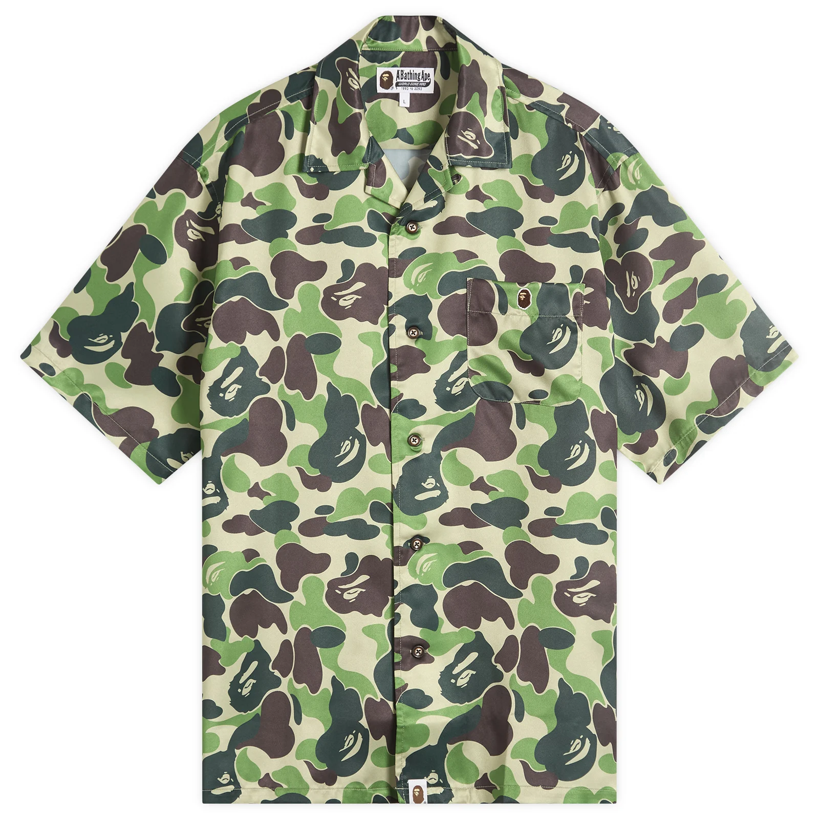 A Bathing Ape Abc Camo Open Collar Ss Shirts