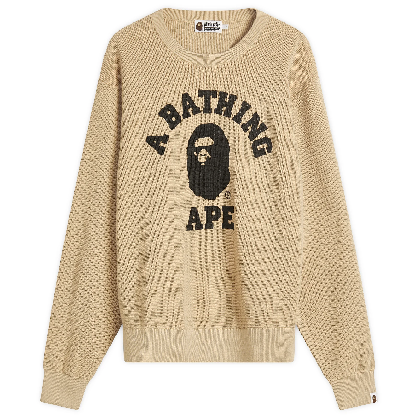 A Bathing Ape College Waffle Crewneck Sweater