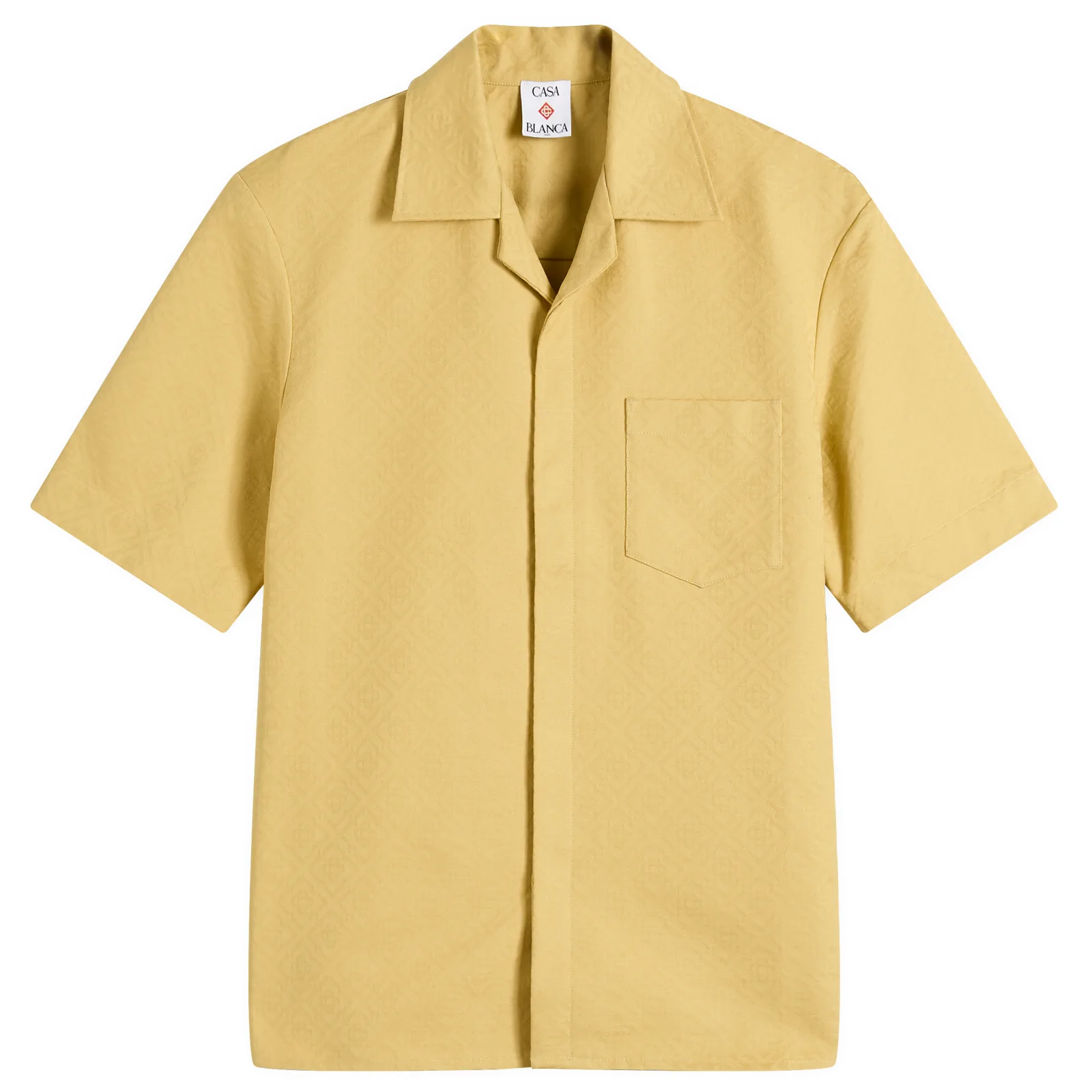 Casablanca Cotton Jacquard Short Sleeve Monogram Shirt