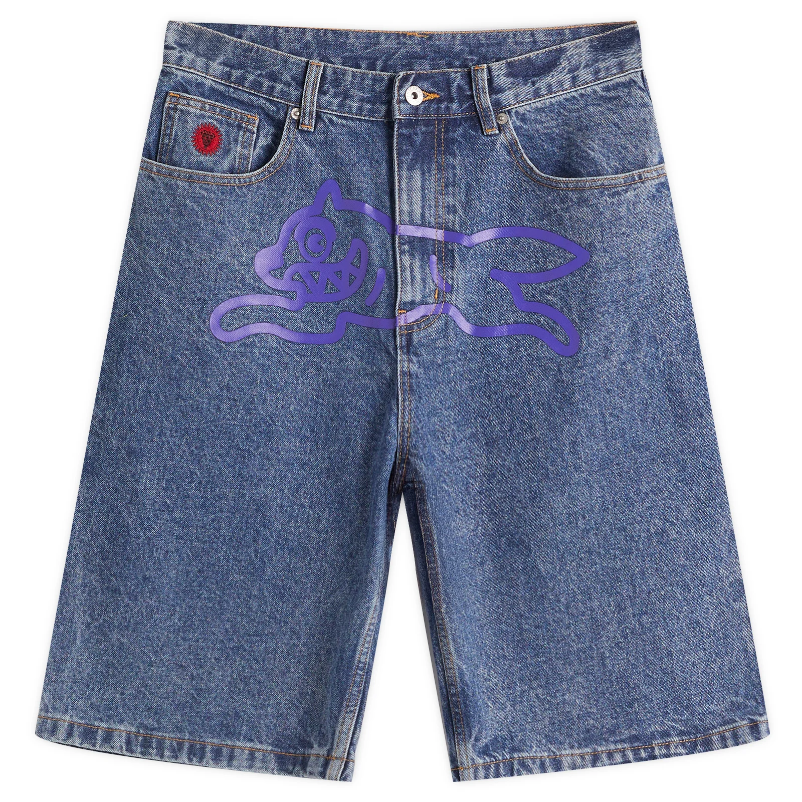 ICECREAM Running Dog Denim Shorts