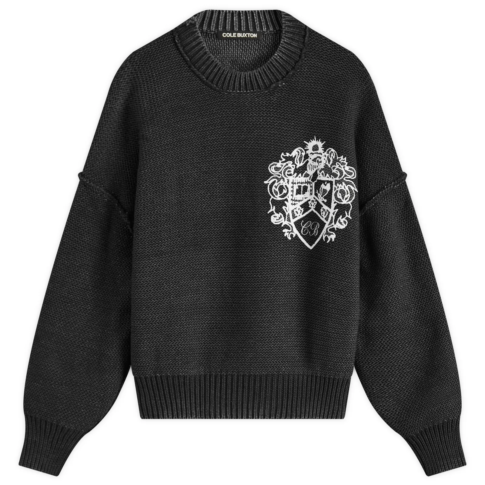 Cole Buxton Collegiate Crest Knit Sweater
