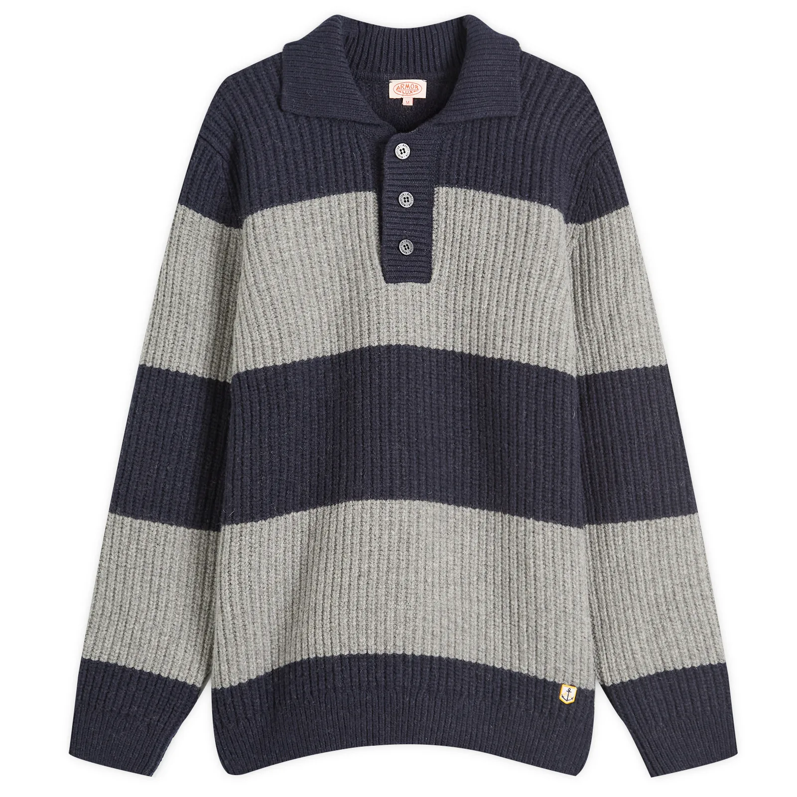 Armor-Lux Stripe Knit Rugby Jumper