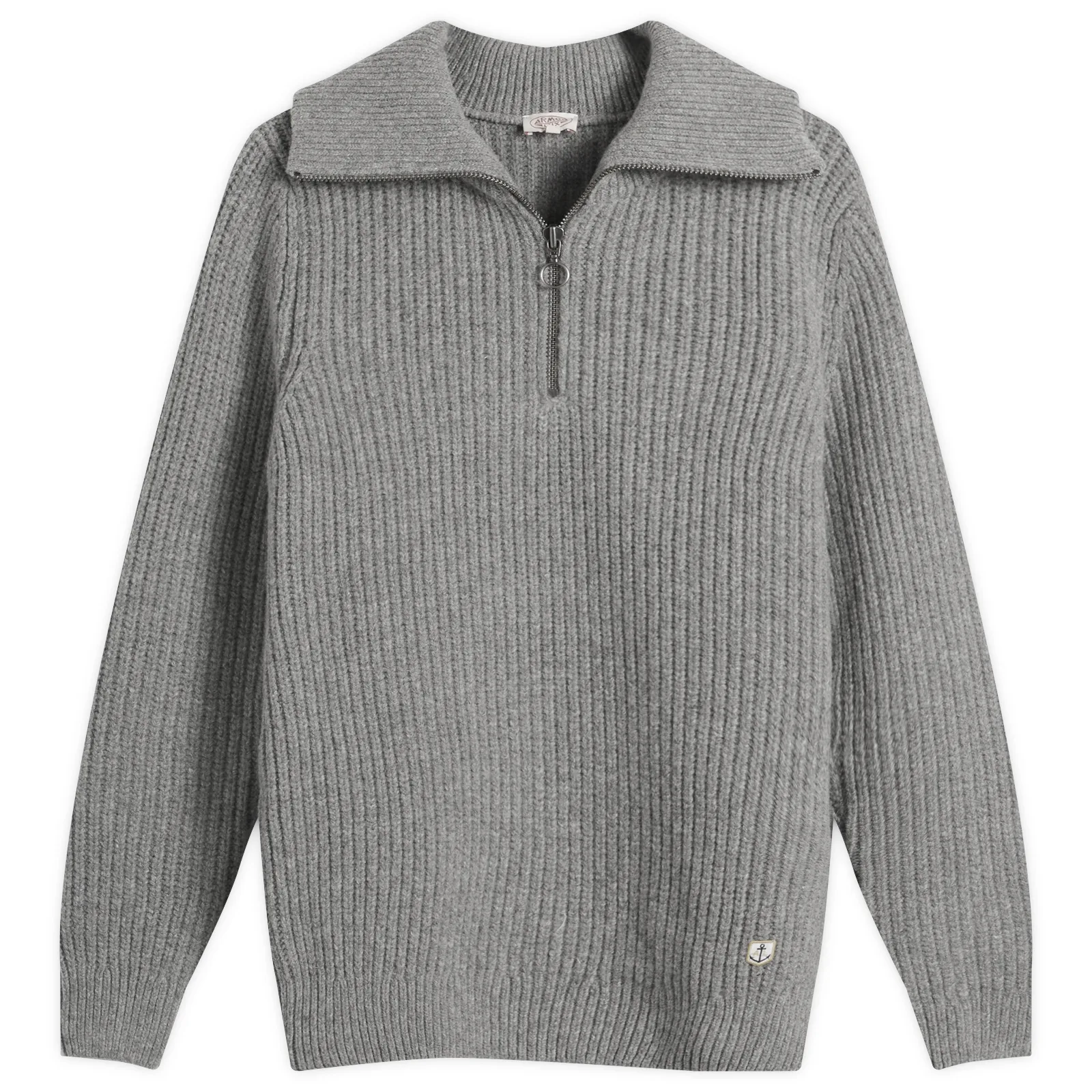Armor-Lux Half Zip Rib Knit Jumper