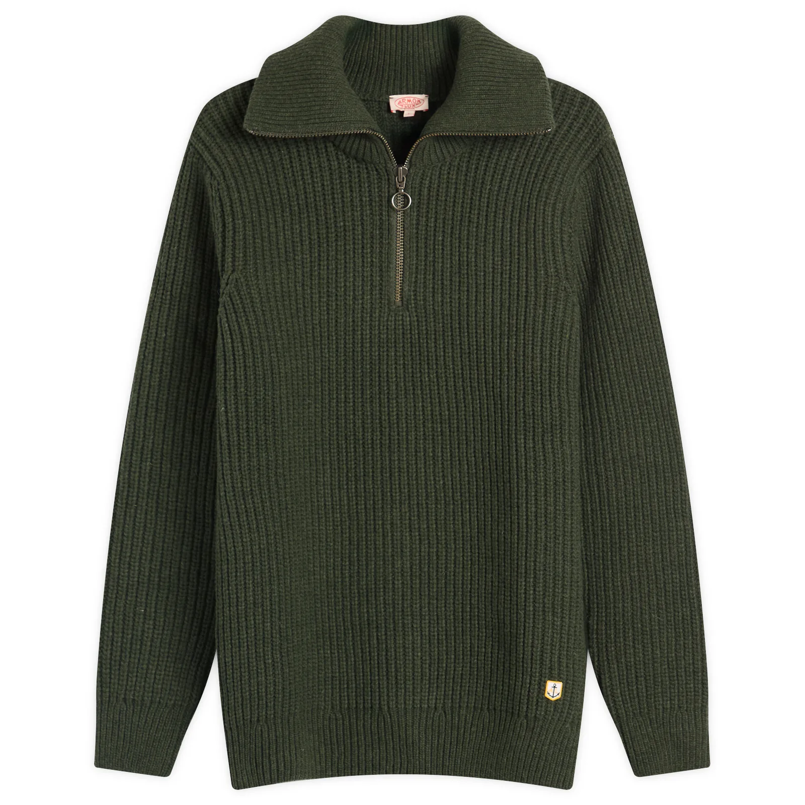 Armor-Lux Half Zip Rib Knit Jumper