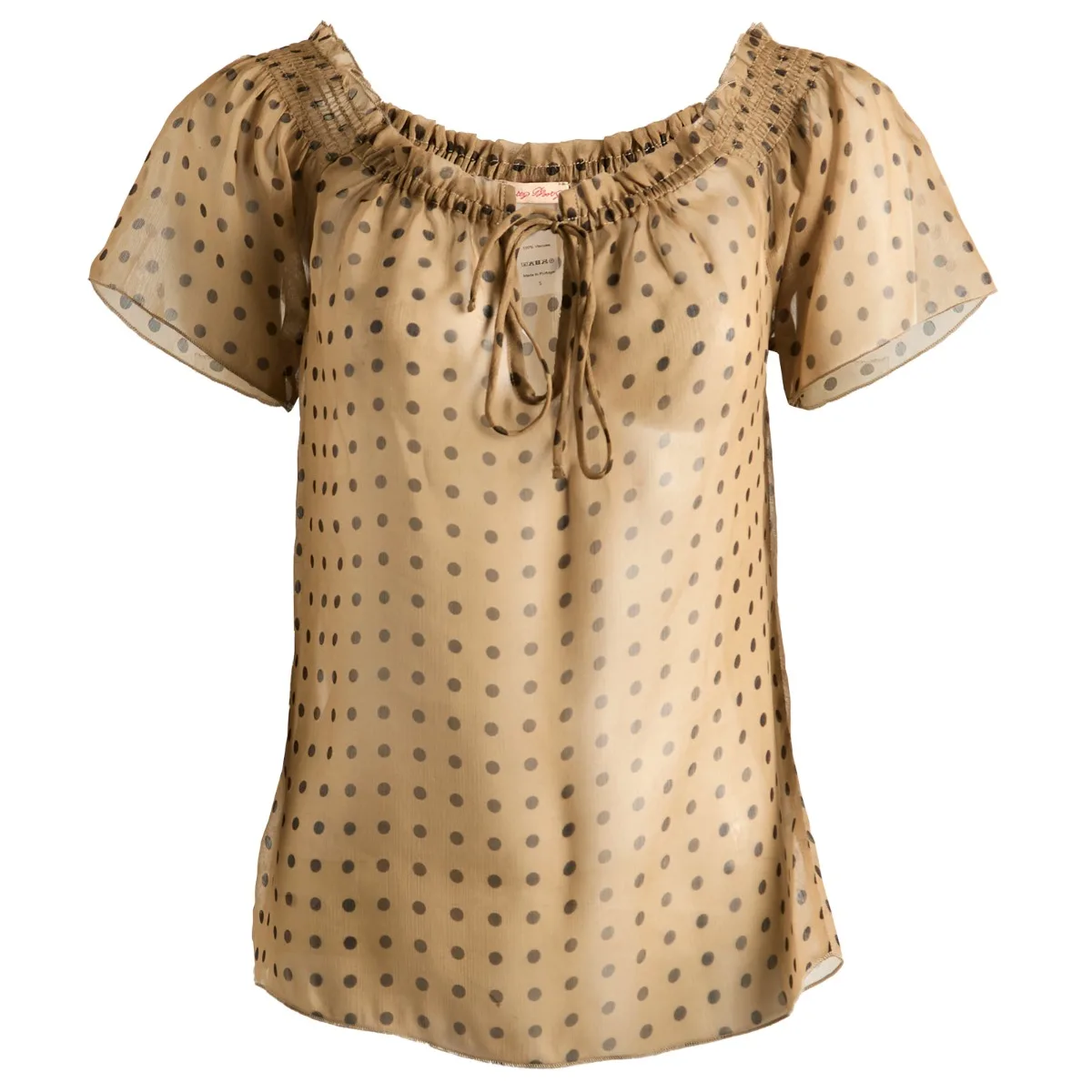 Fruity Booty Tan Polka Top