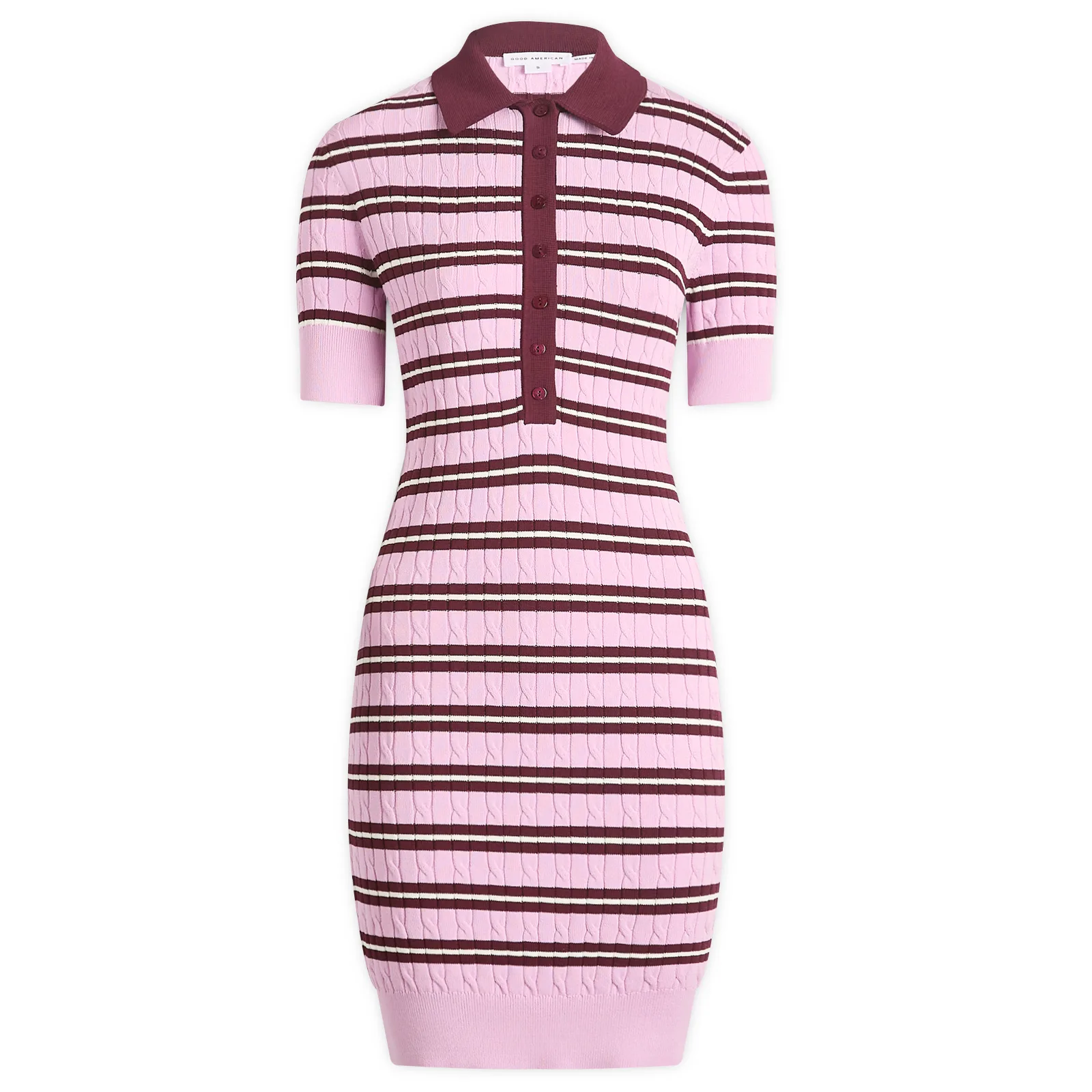 Good American Cable Knit Mini Dress