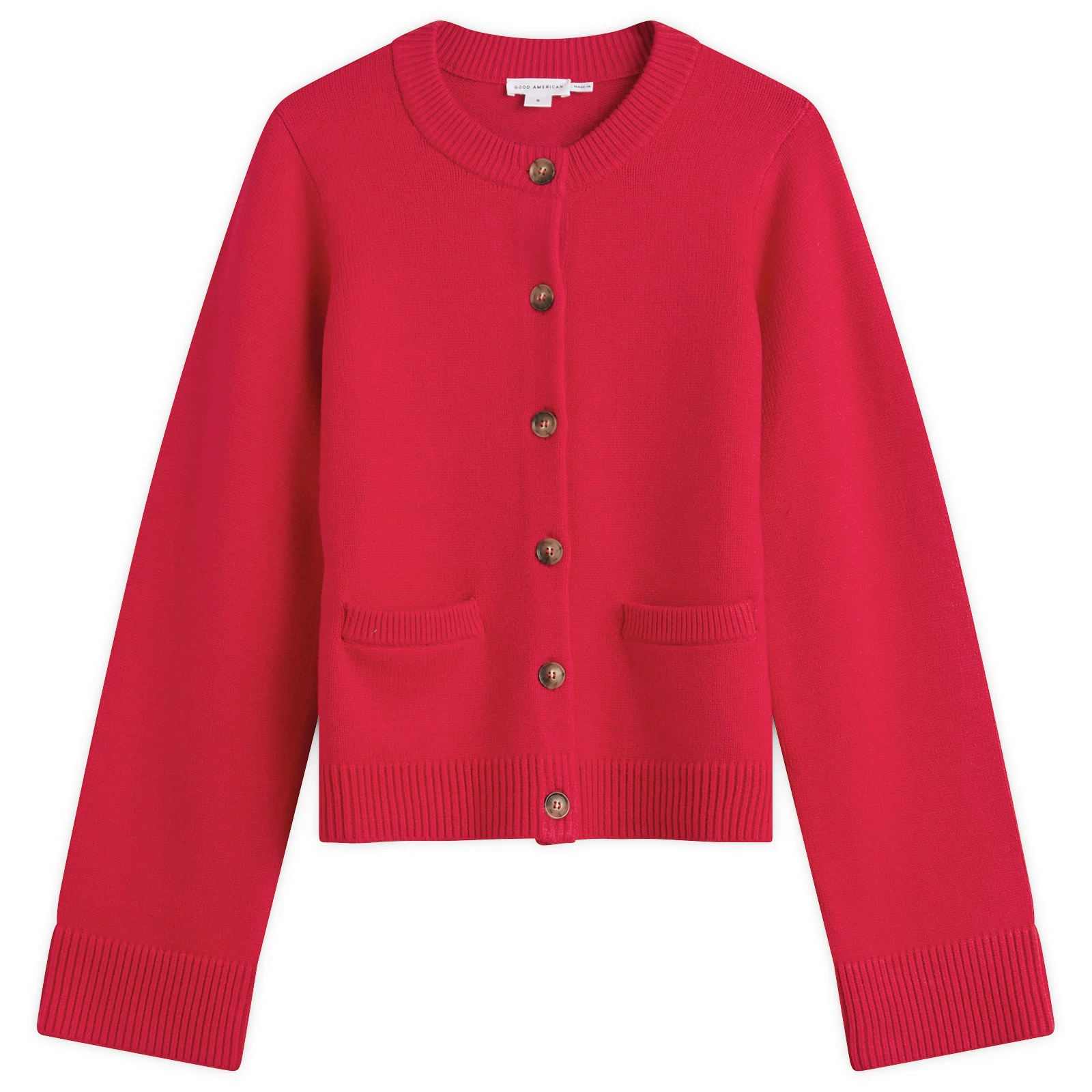 Good American Button Front Knit Cardigan
