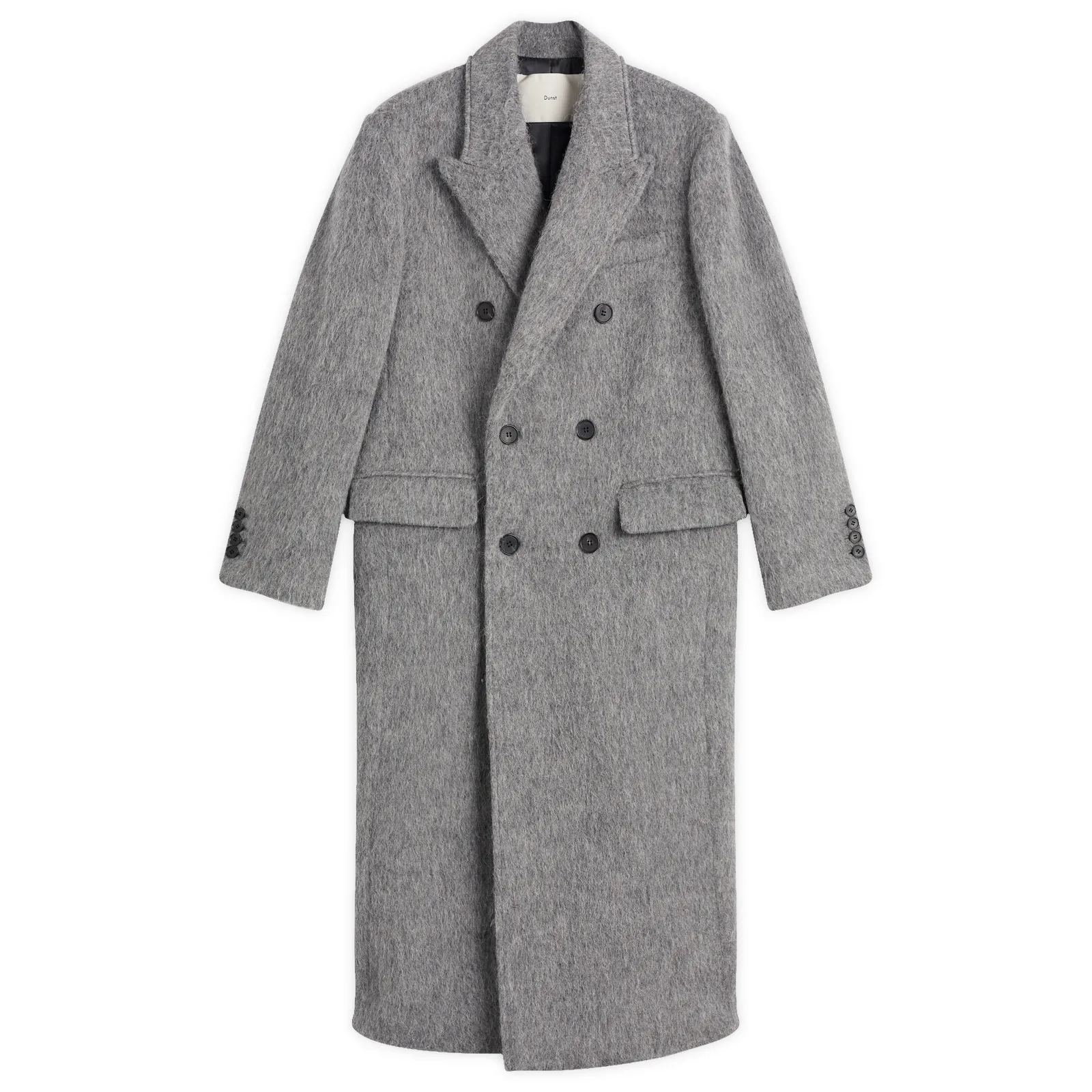 Dunst Tailored Double Beasted Hairy Wool Coat