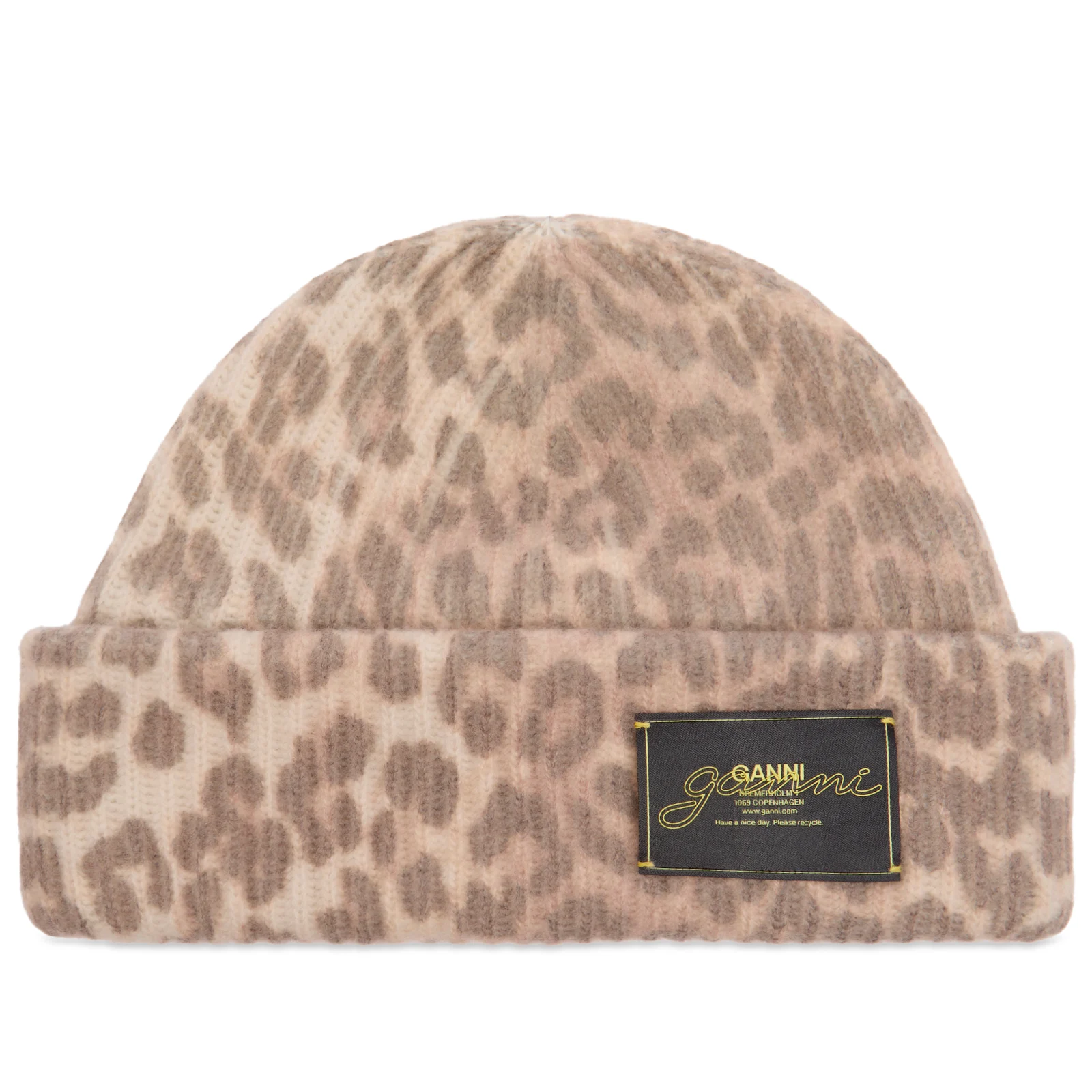 GANNI Graphic Wool Mix Beanie