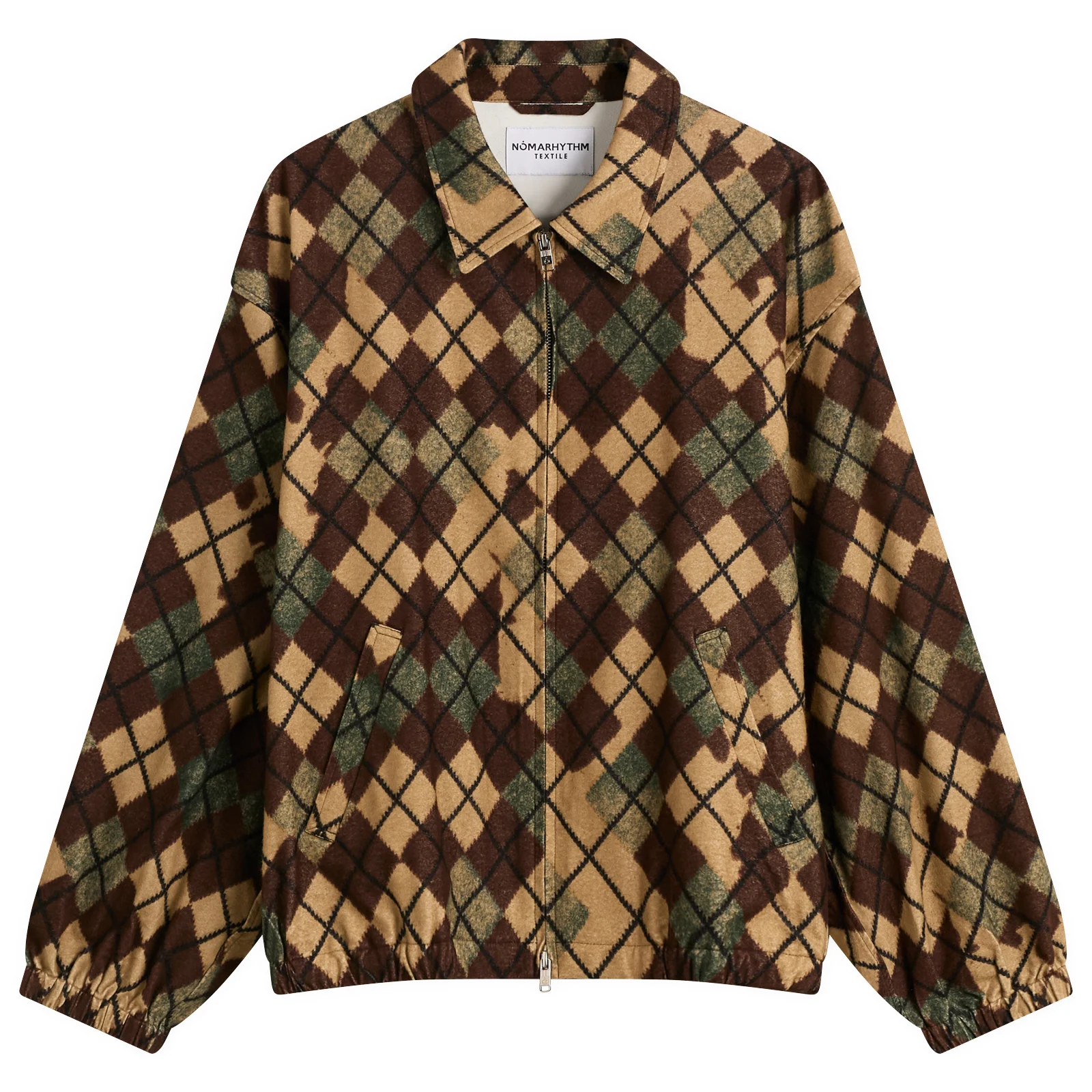 NOMARHYTHM TEXTILE Argyle Zip Jacket