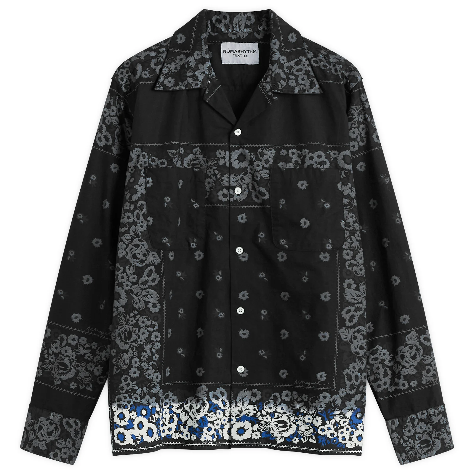 NOMARHYTHM TEXTILE Overdyed Bandana Print Shirt
