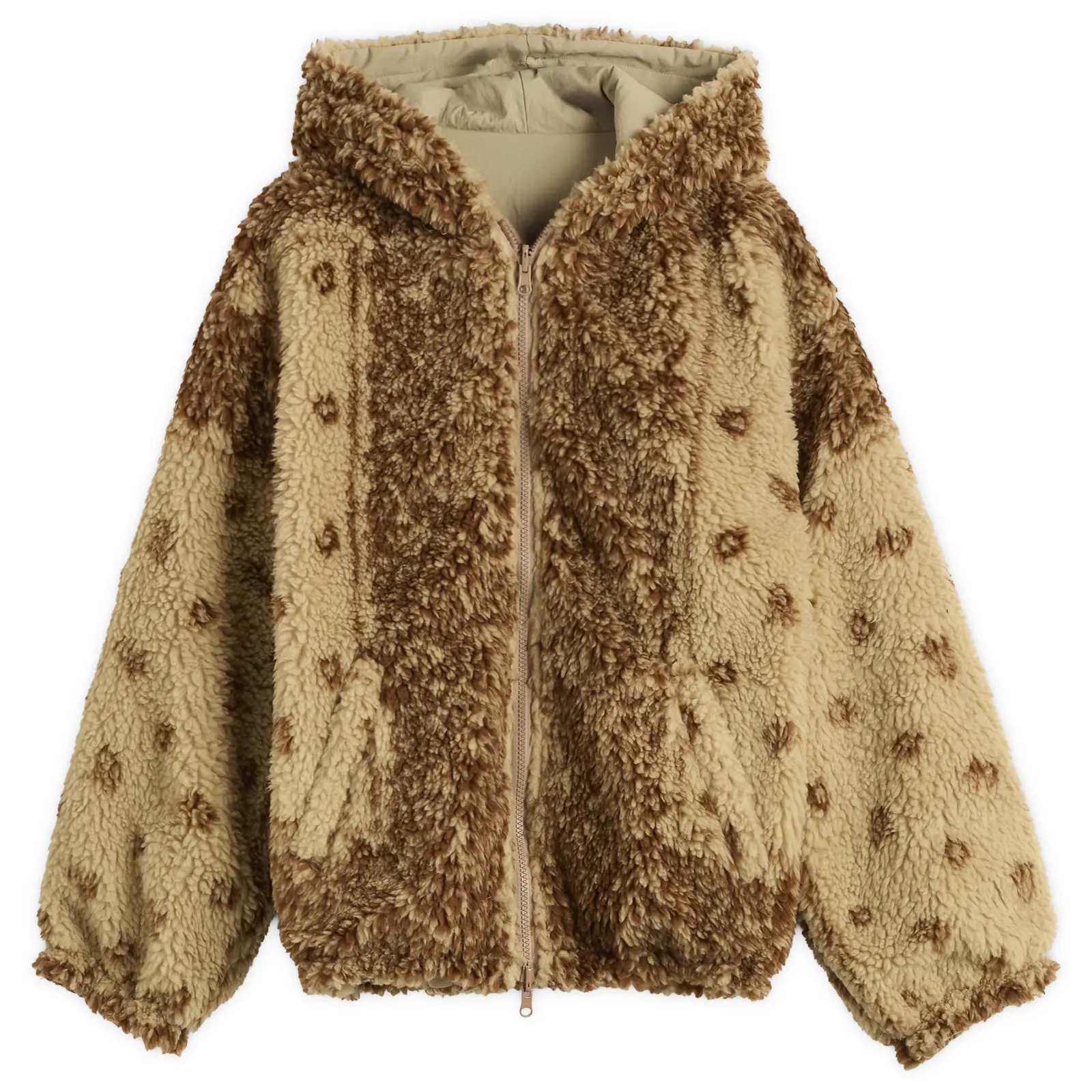NOMARHYTHM TEXTILE DYG Reversible Sherpa Fleece Hoodie