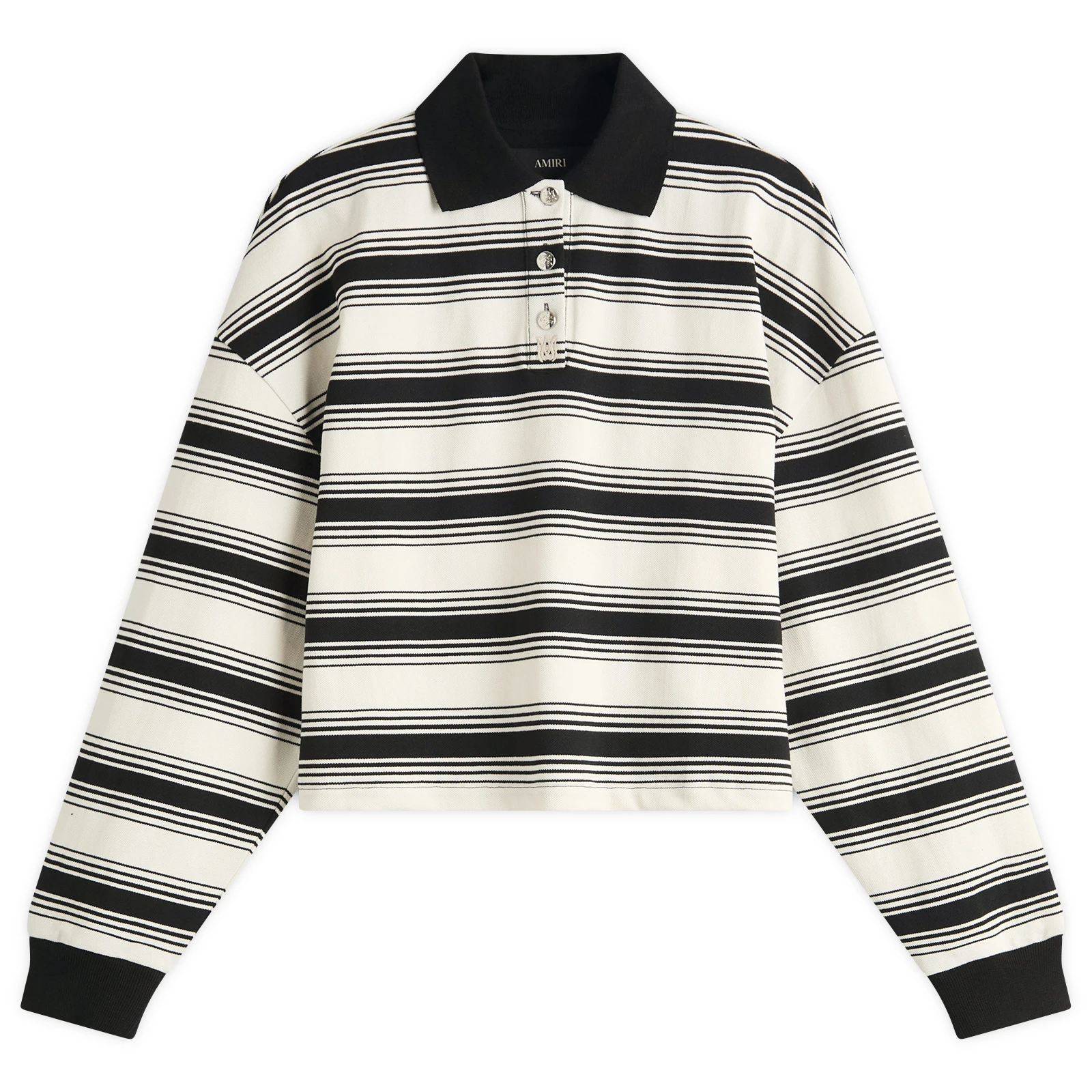AMIRI MA Stripe Oversized Polo Top