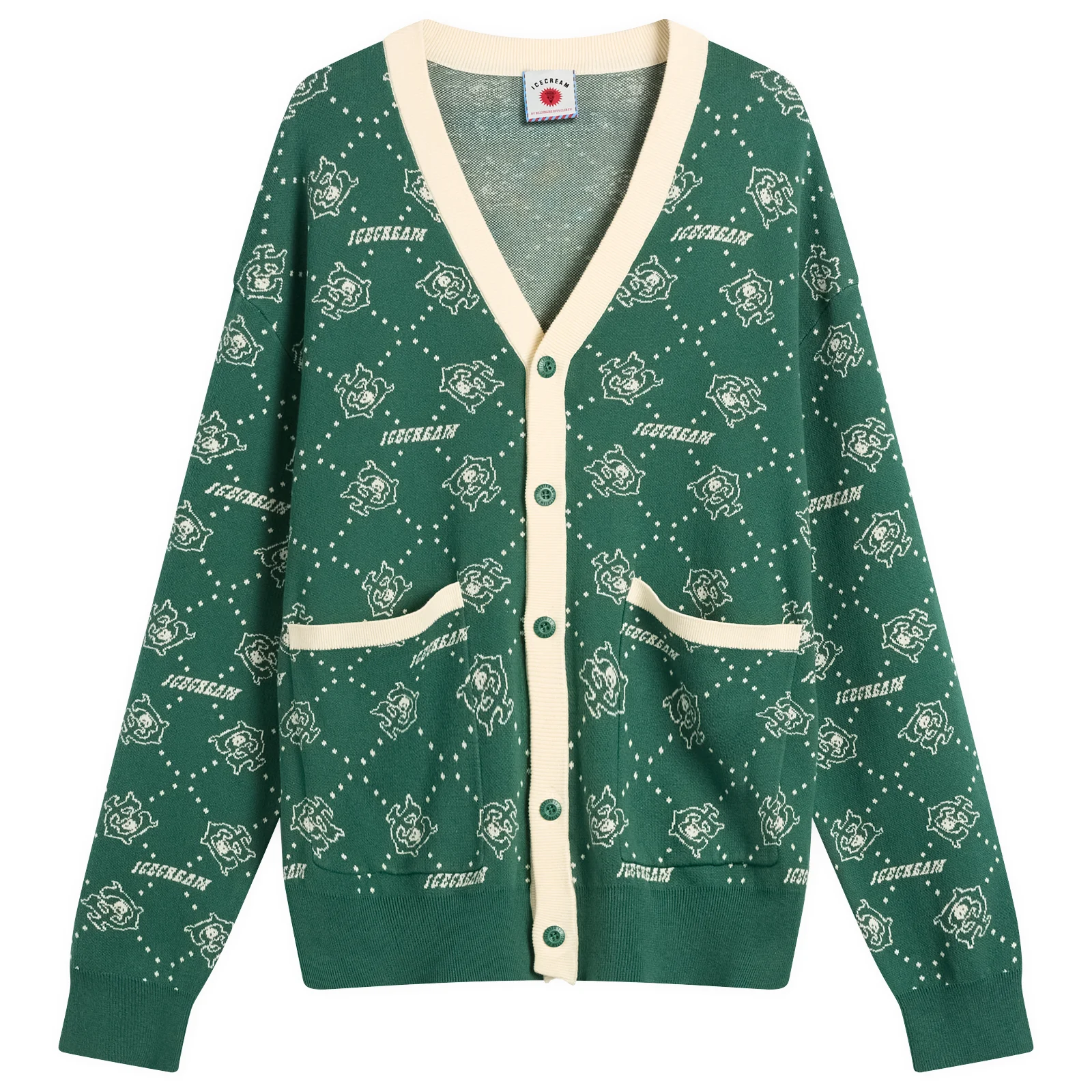 ICECREAM Monogram Knit Cardigan