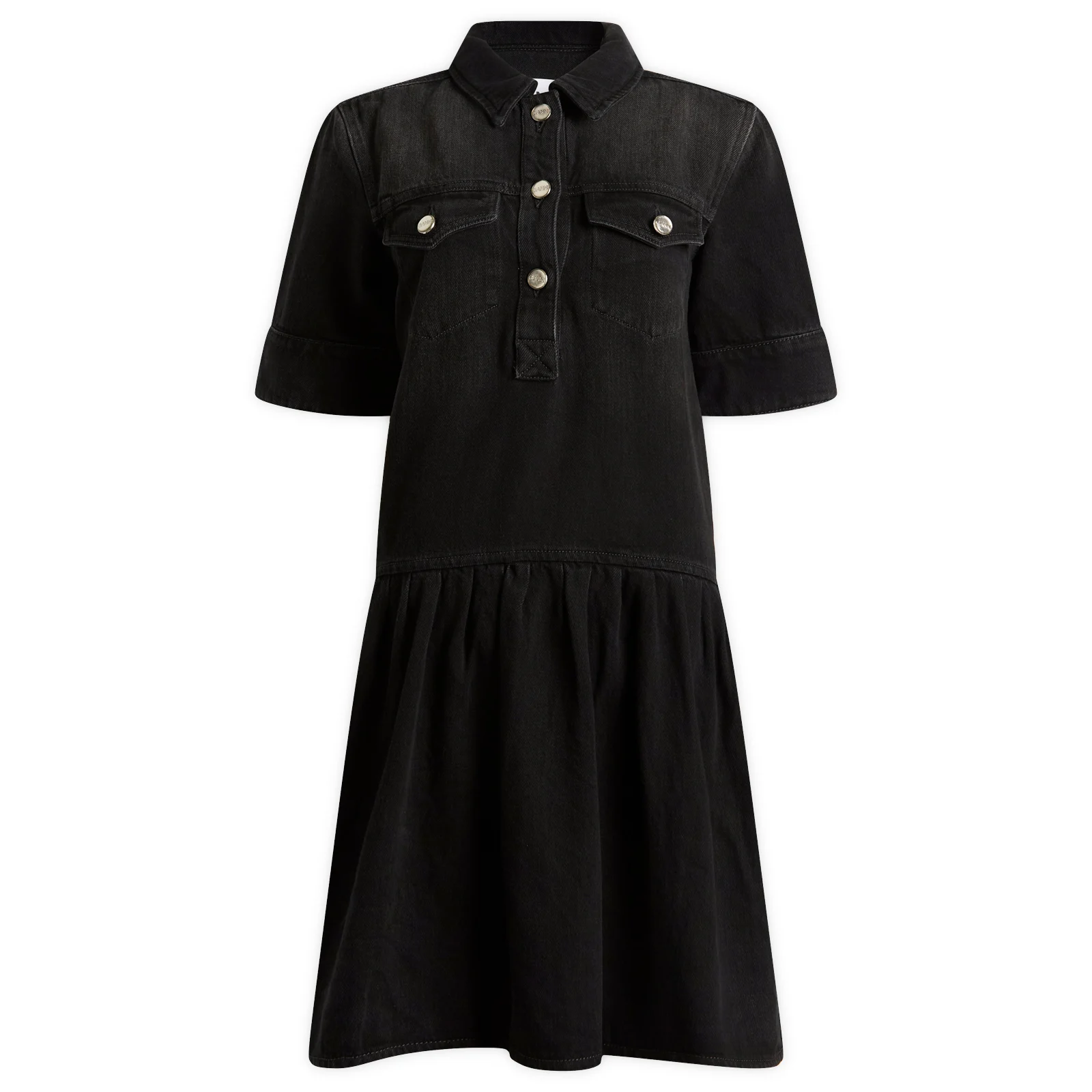 GANNI Soft Rigid Denim Mini Dress