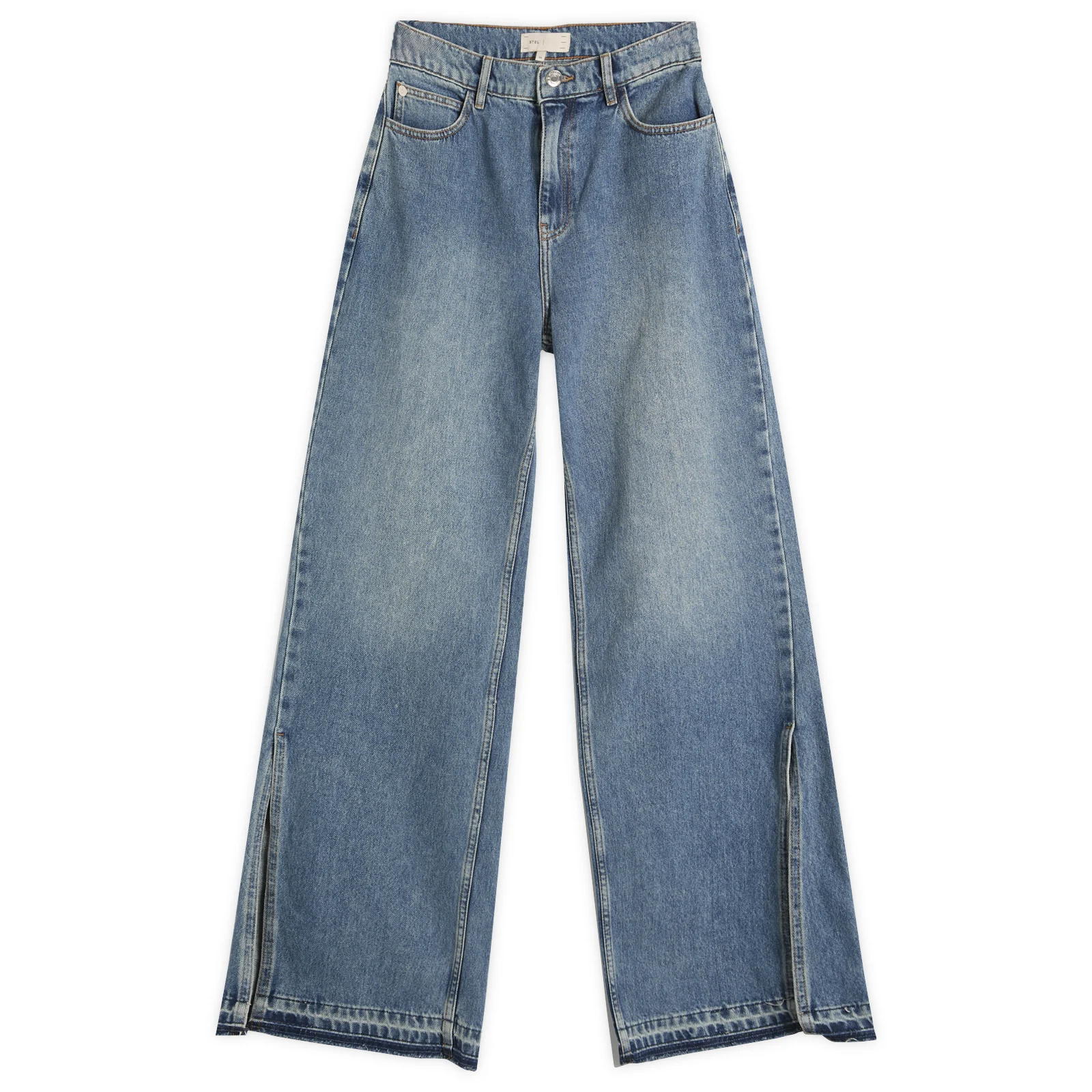 STEL Split Hem Relaxed Denim Jeans