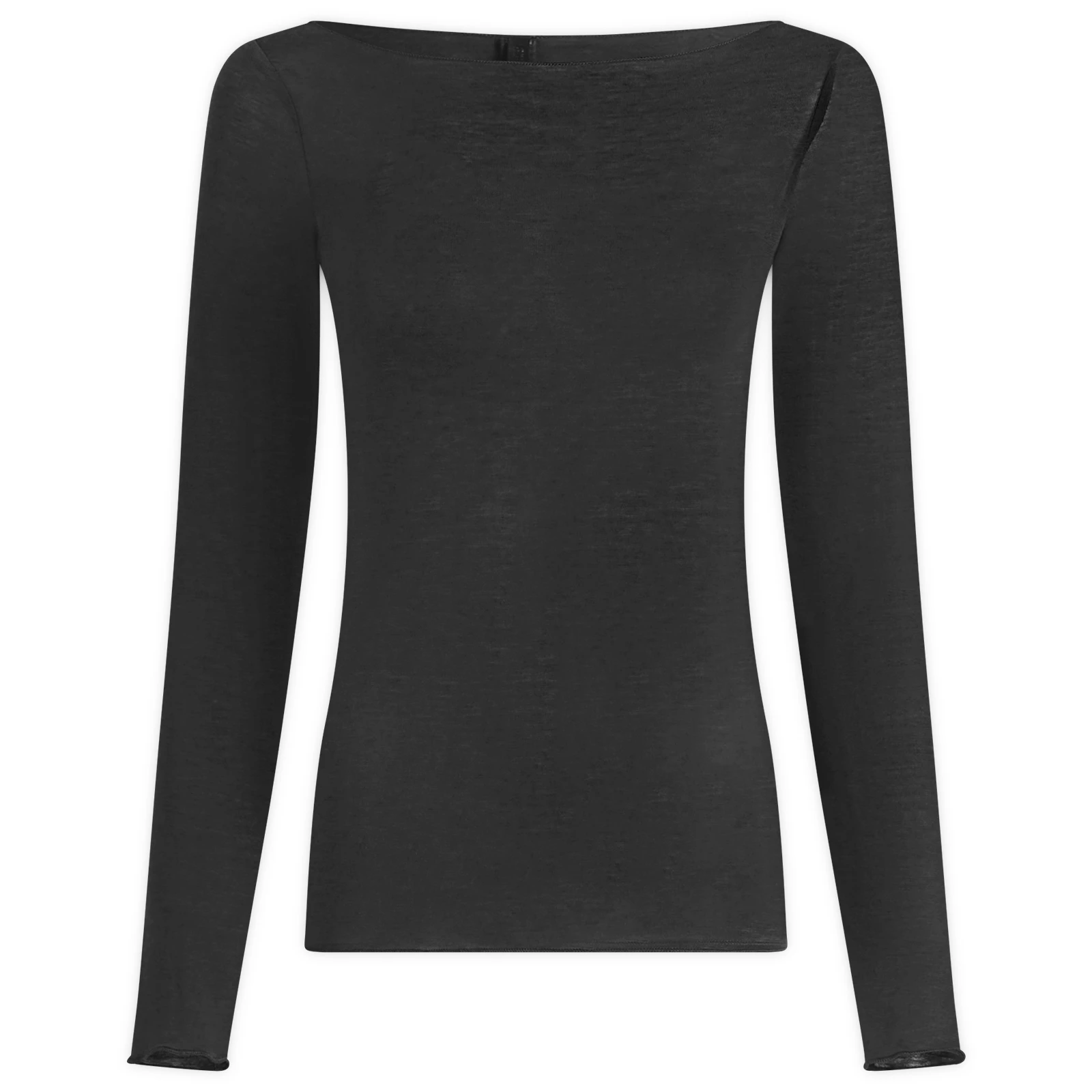 SKIMS Sheer Modal Long Sleeve Wide Neck Top