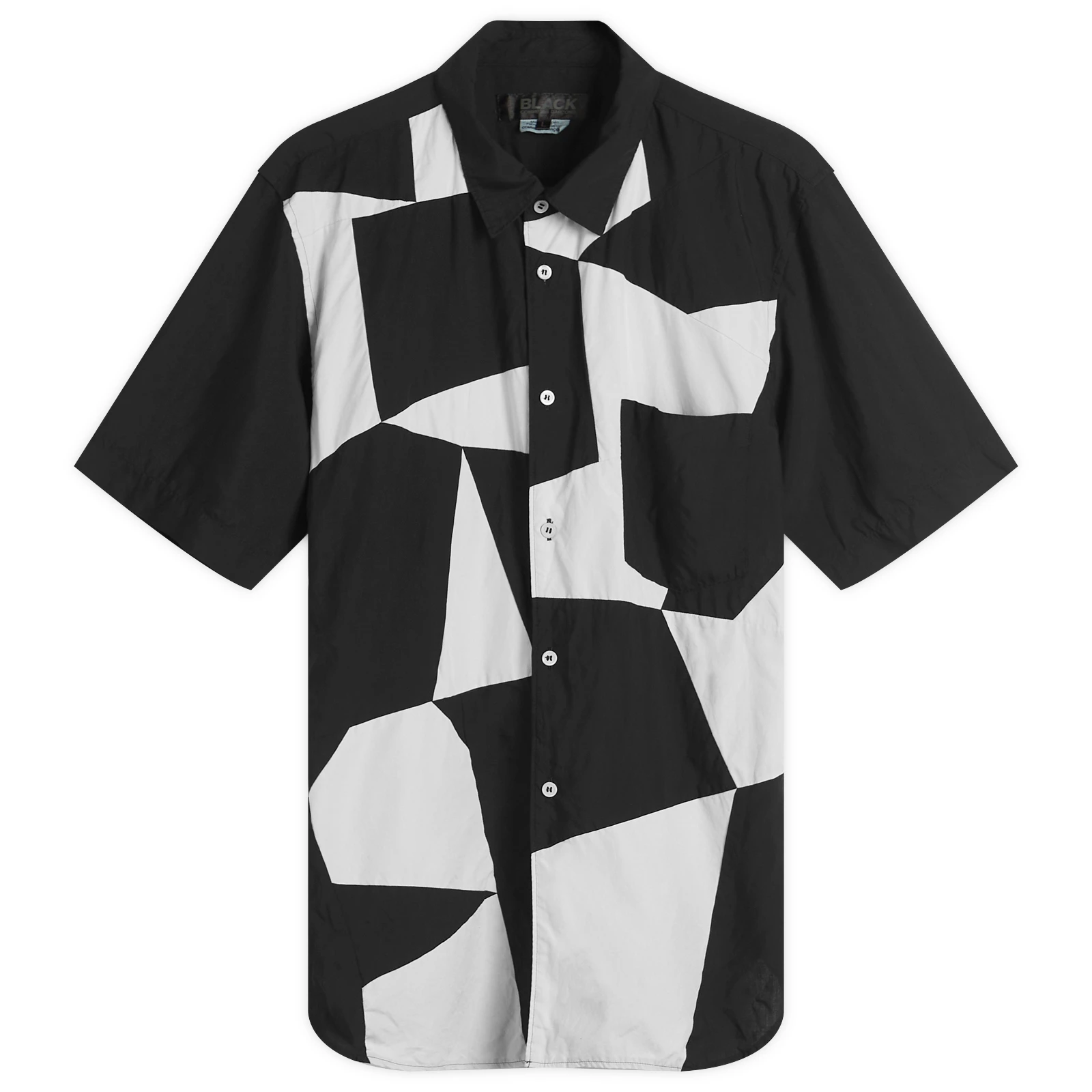 Comme des Garçons Black Patchwork Short Sleeve Shirt