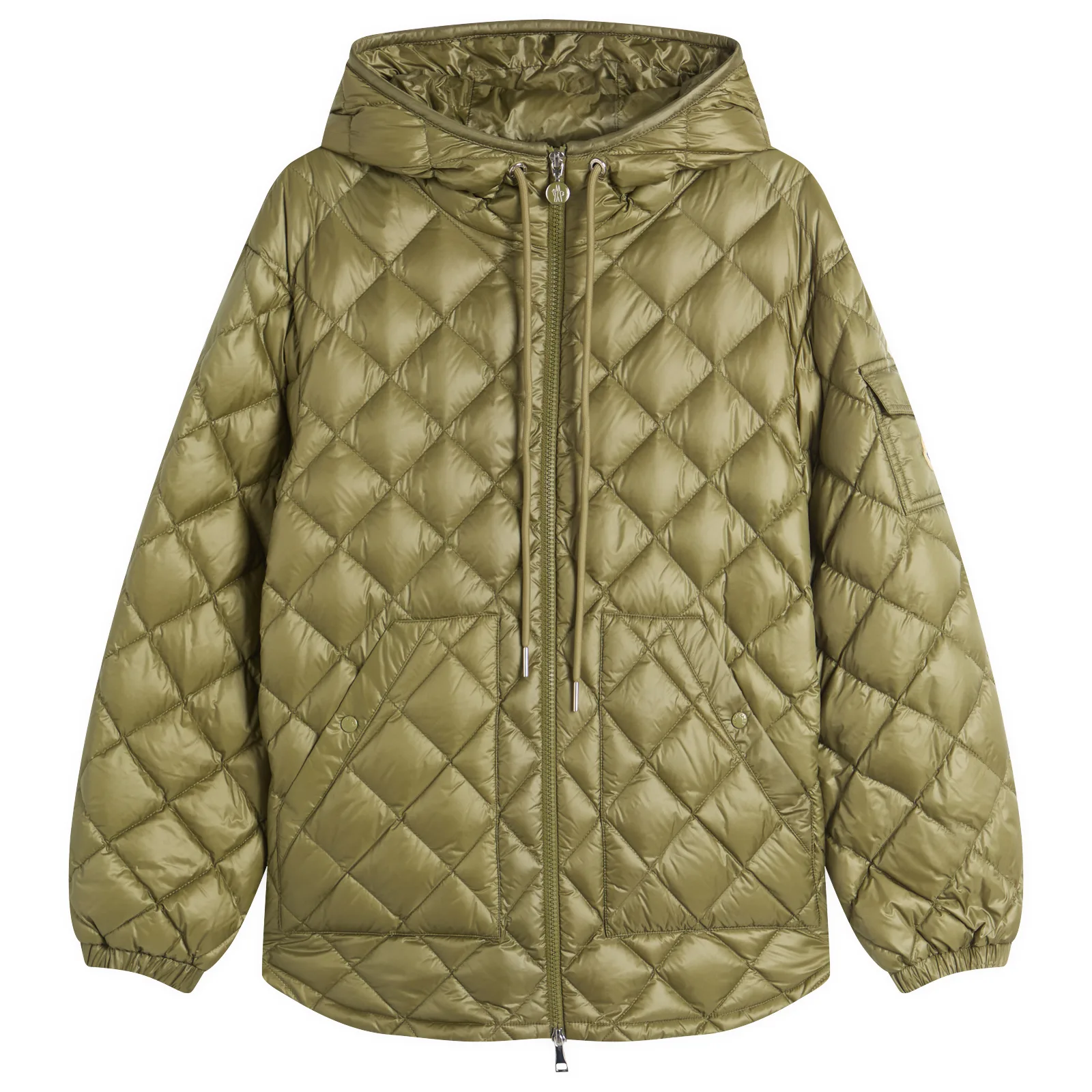 Moncler Shiny Quilted Hood Overshirt