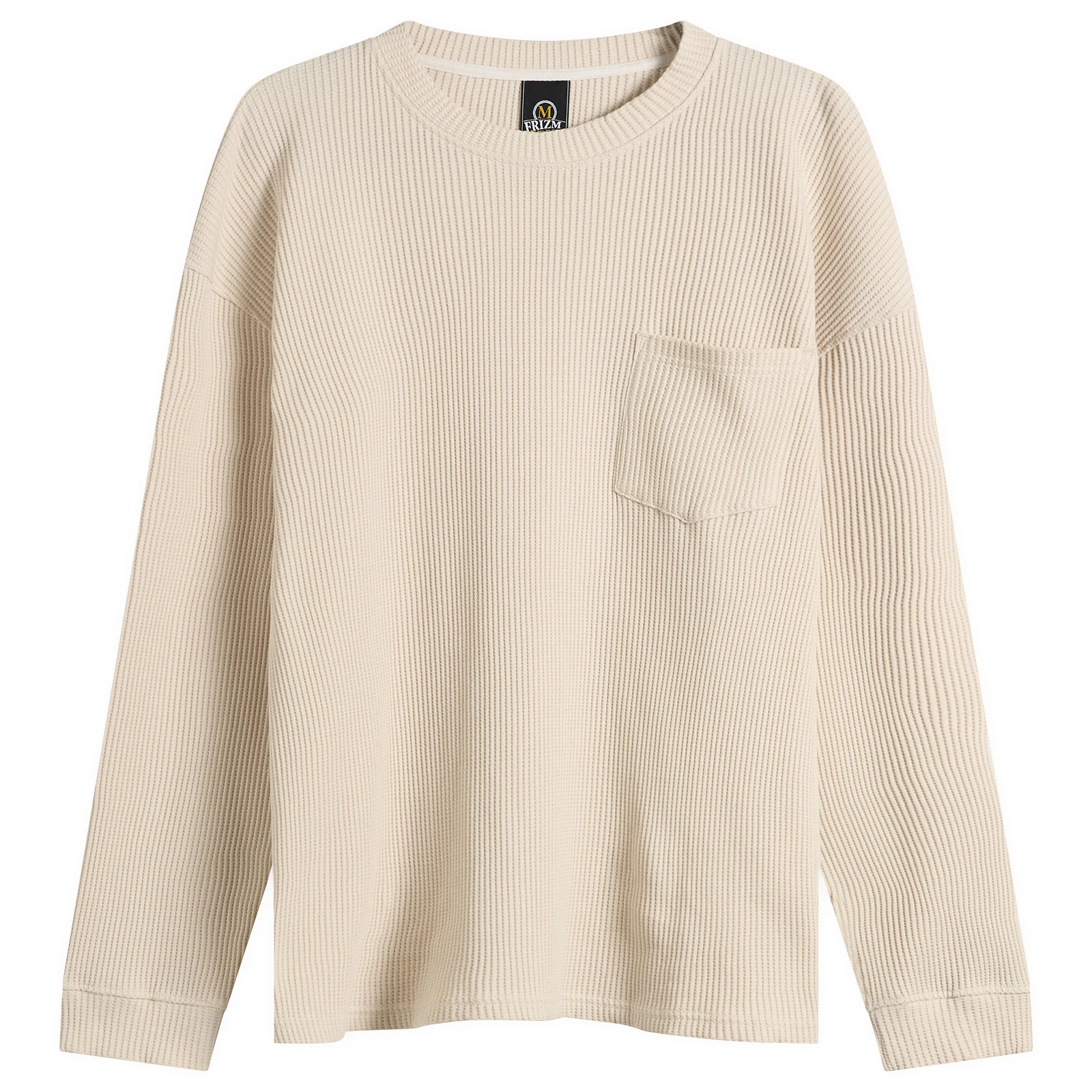 FrizmWORKS Oversized Waffle Pocket Long Sleeve T-Shirt