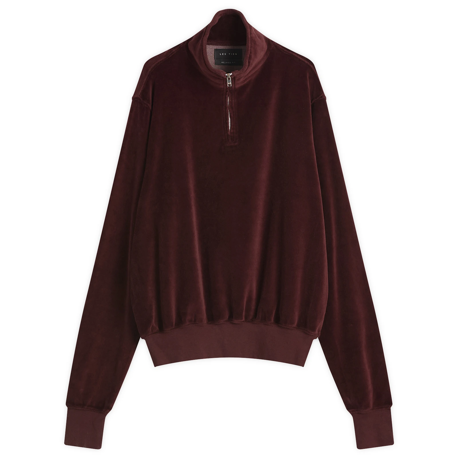 Les Tien Velour Branded Half Zip Yacht Pullover