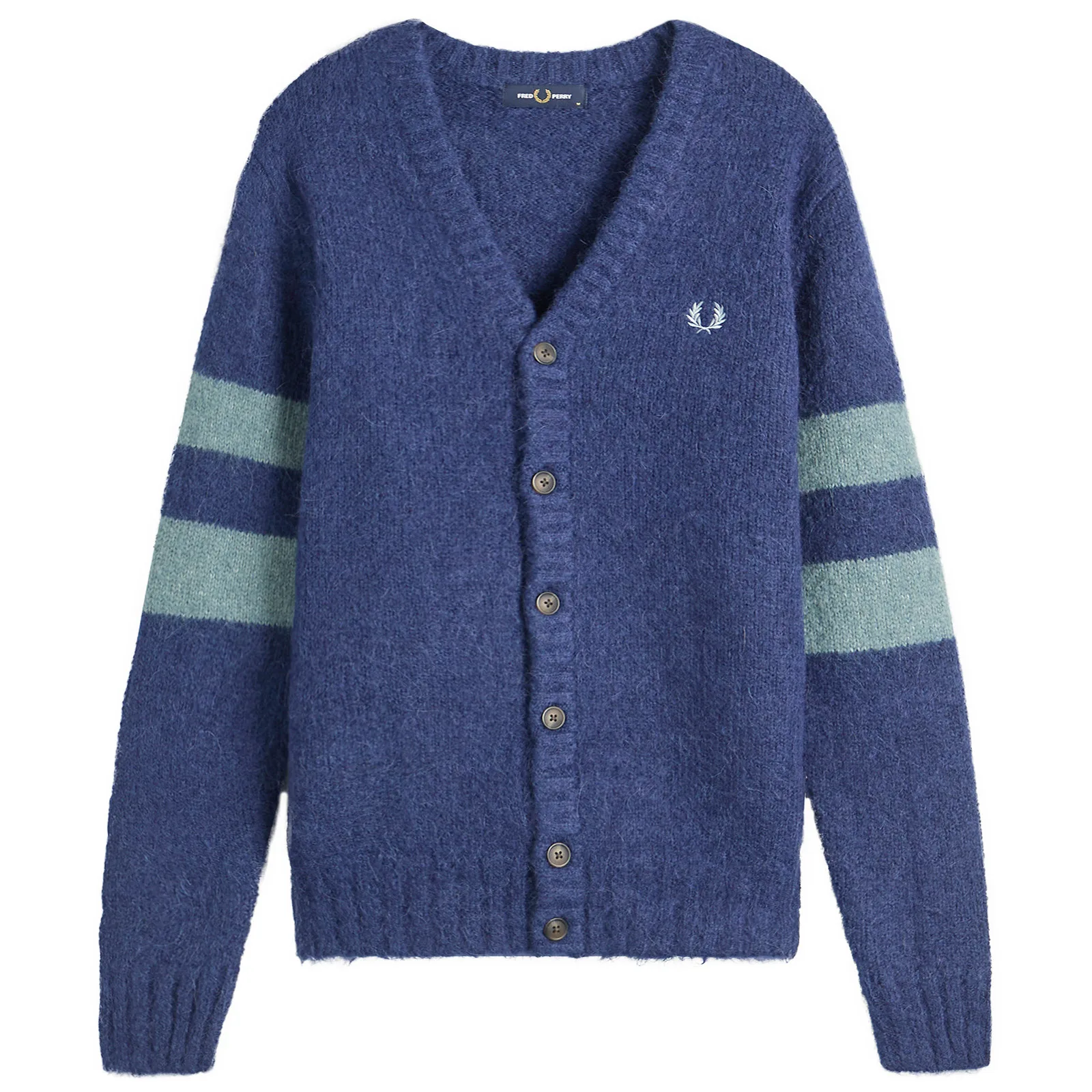 Fred Perry Chunky Tipped Sleeve Alpaca Cardigan