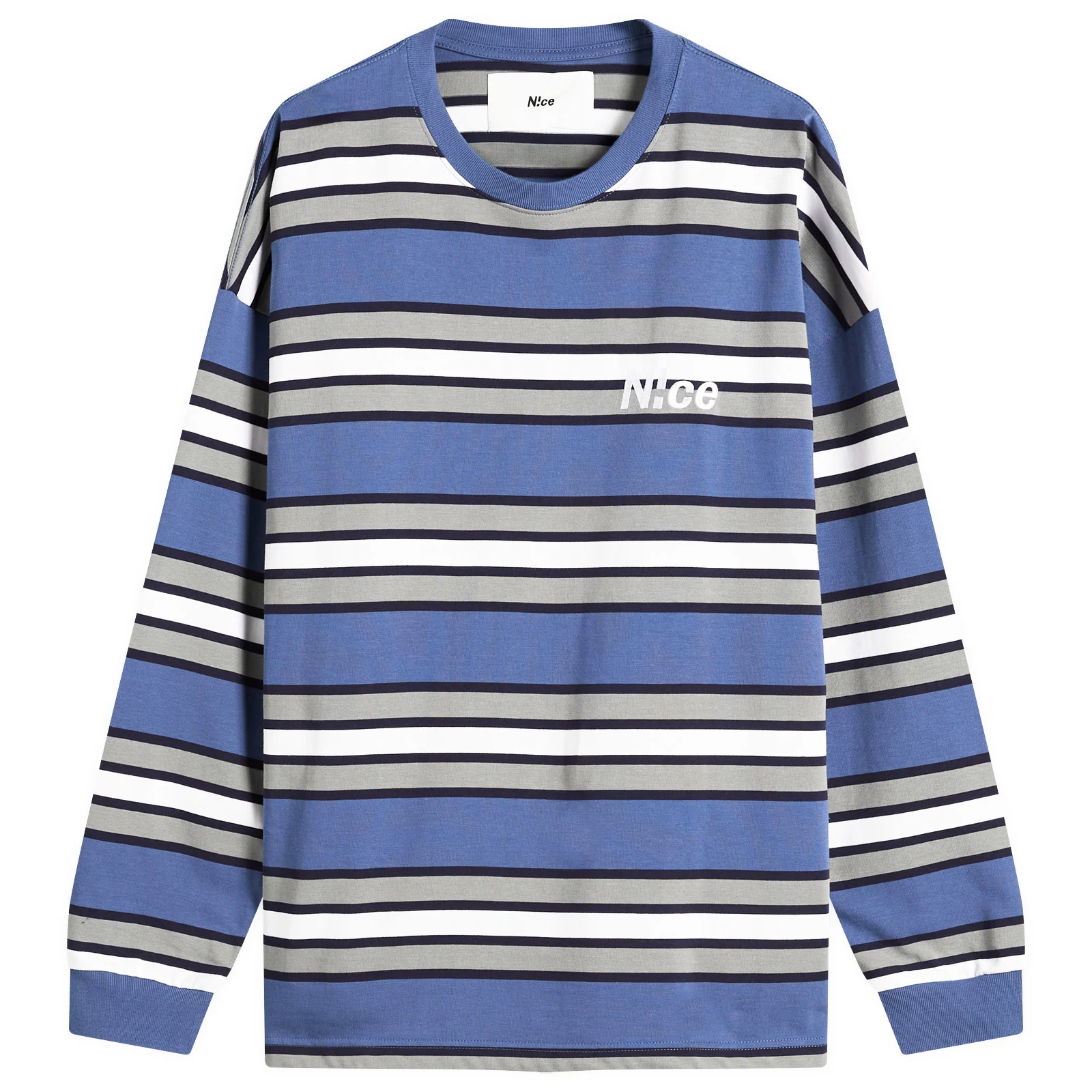 N!ce Border Stripe Long Sleeve T-Shirt
