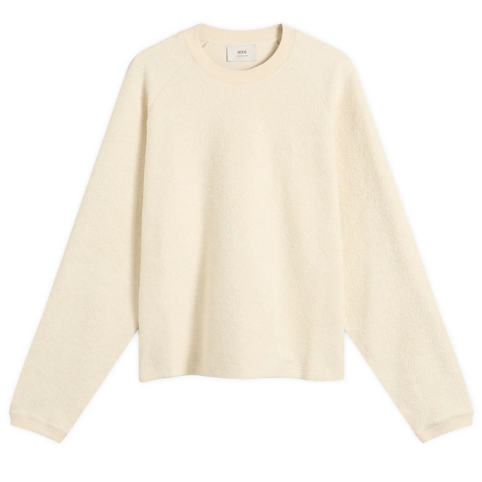 AMI Paris Reversed Non Brushed Fleece Crewneck Sweatshirt
