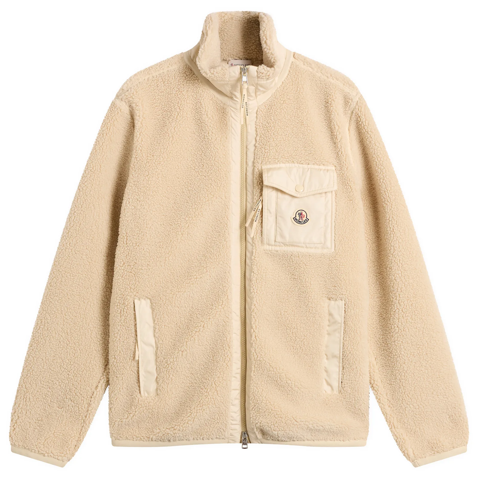 Moncler Zip Up Teddy Fleece Cardigan