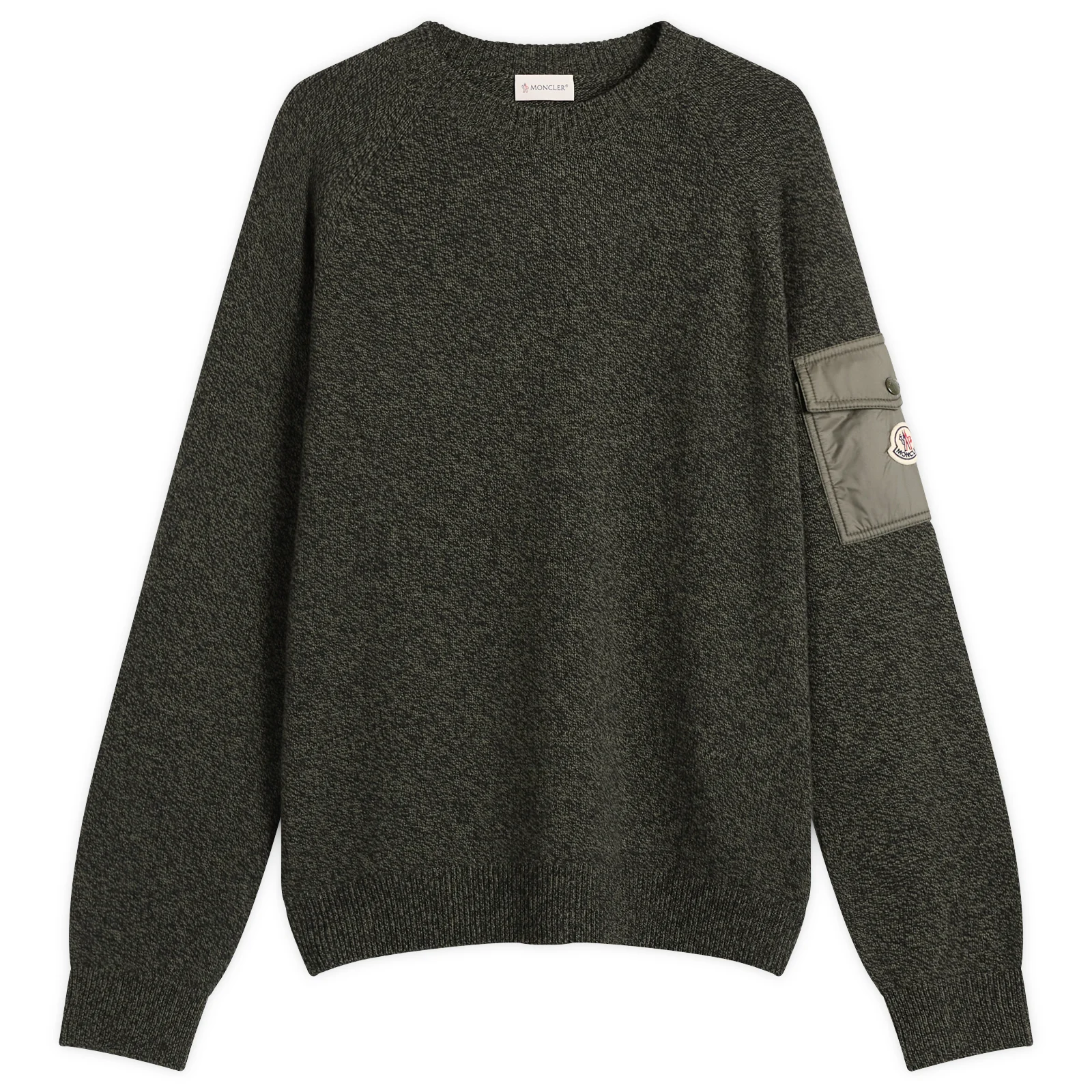 Moncler Wool Cashmere Mouline Crew Neck Jumper