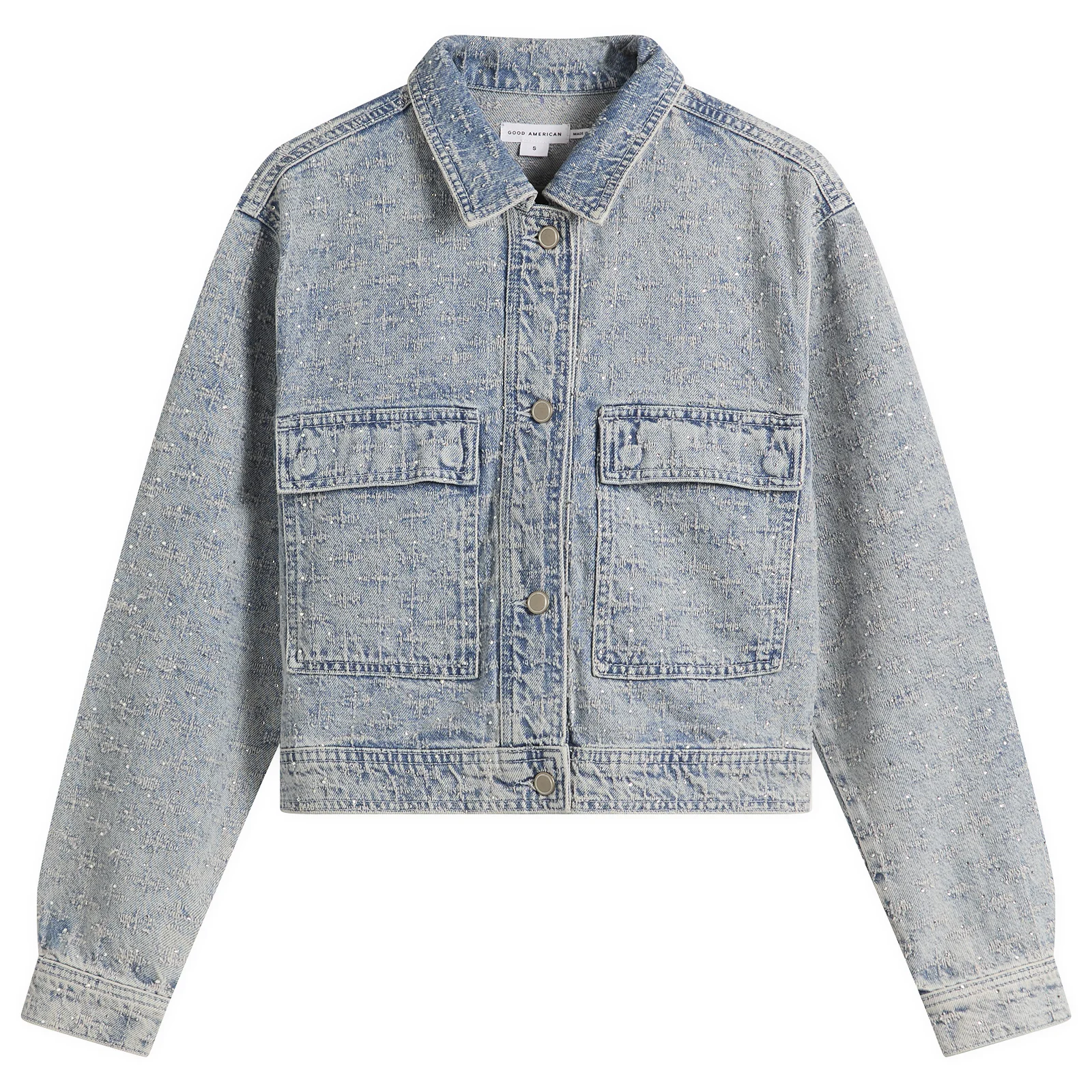 Good American Crystal Denim Jacket