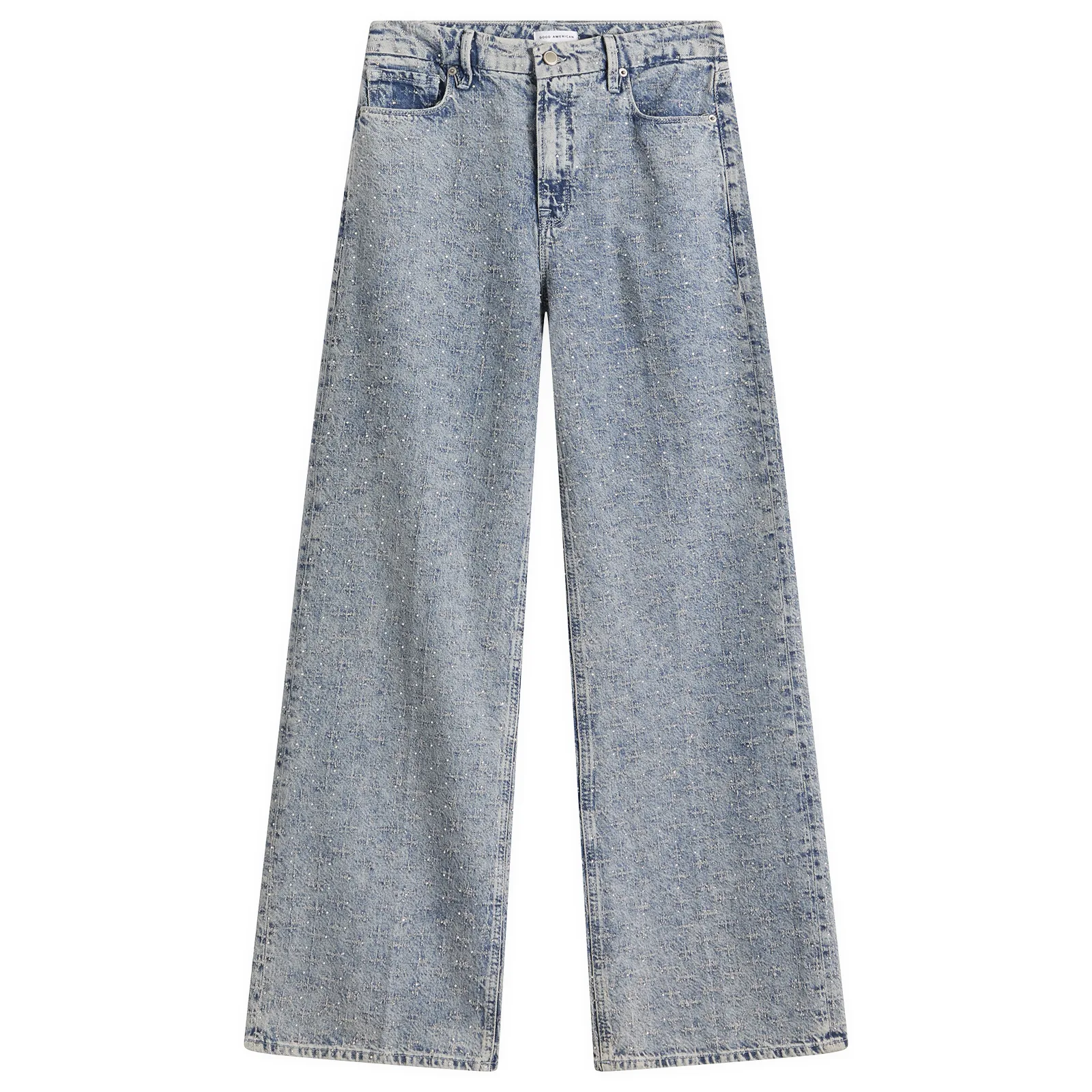 Good American Good Standard Straight Crystal Jeans