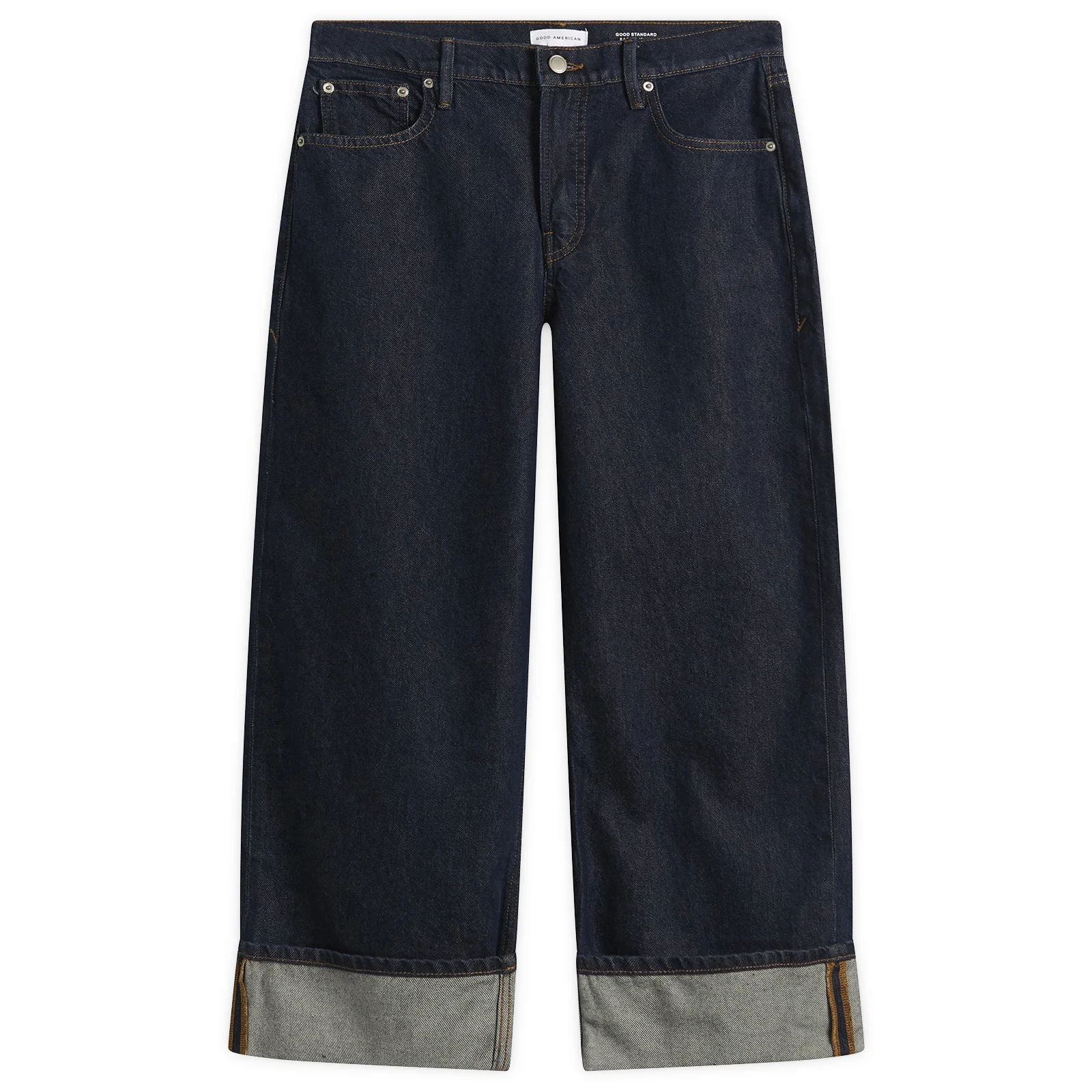 Good American Good Standard Baggy Cuffed Jeans