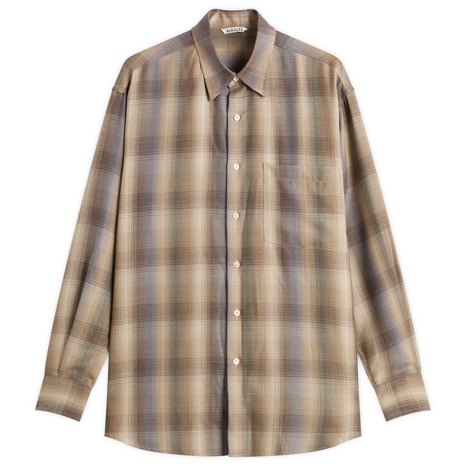 Auralee *Super Light Wool Check Shirt