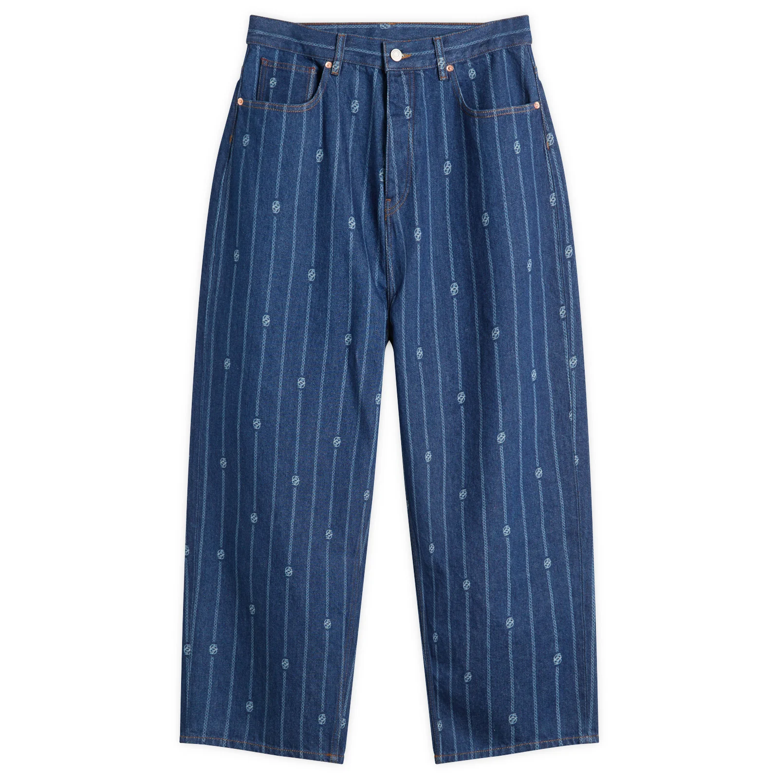 Drole De Monsieur Monogram Denim Jeans
