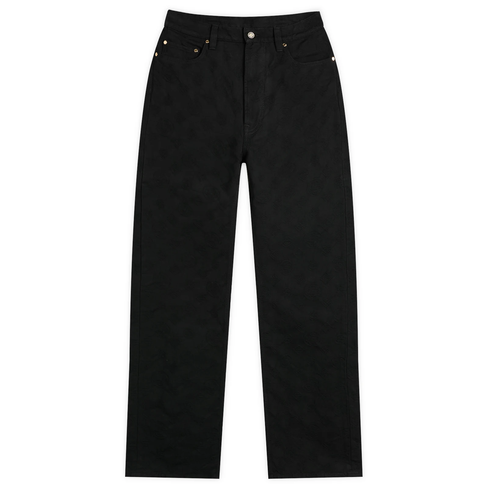 Casablanca Denim Straight Leg Monogram Jeans