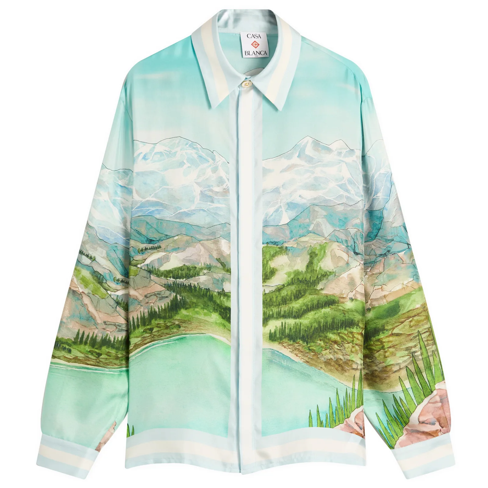 Casablanca Classic Long Sleeve Patterned Silk Shirt