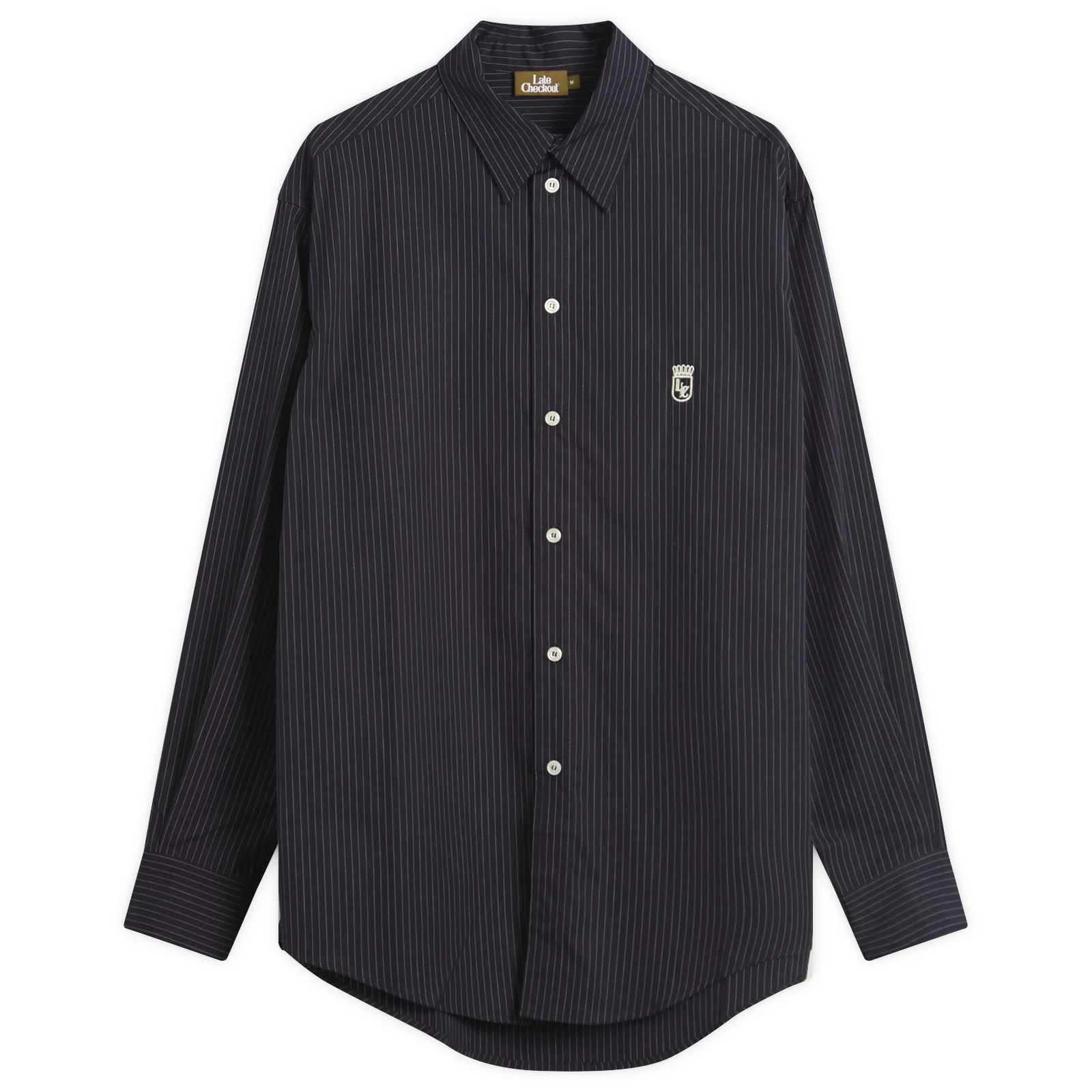 Late Checkout Navy Pinstripe Western Shirt