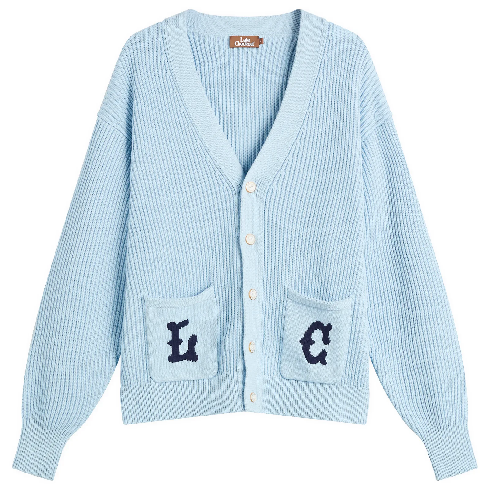 Late Checkout Light Blue Lc Cardigan
