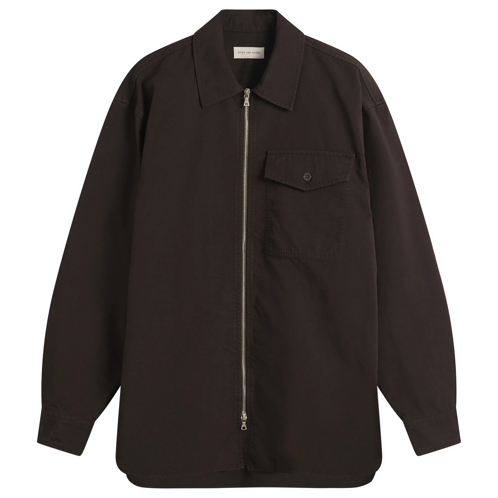 Dries Van Noten Overdyed Double Weave Cotton Shirt Jacket