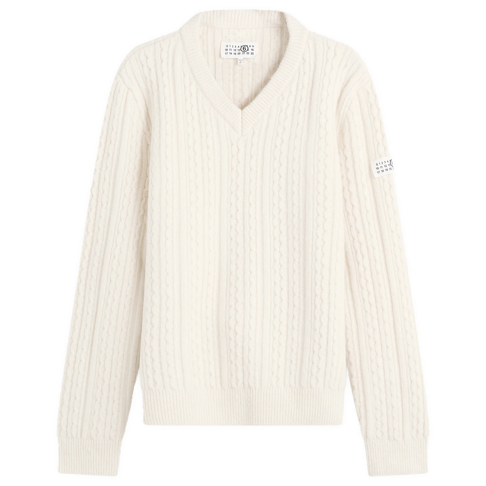 MM6 Maison Margiela V-Neck Chunky Knitted Jumper